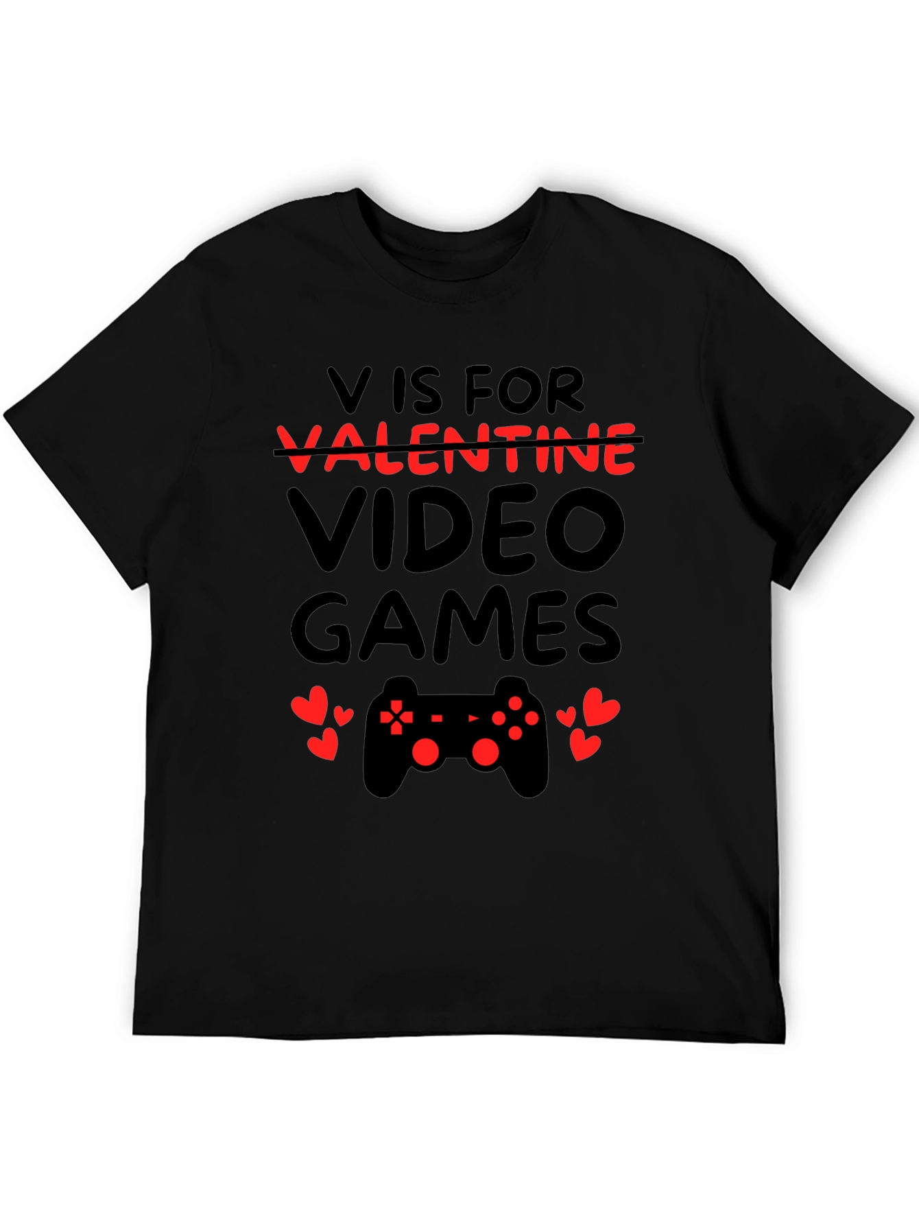 V is for Video Games Valentine T-Shirt