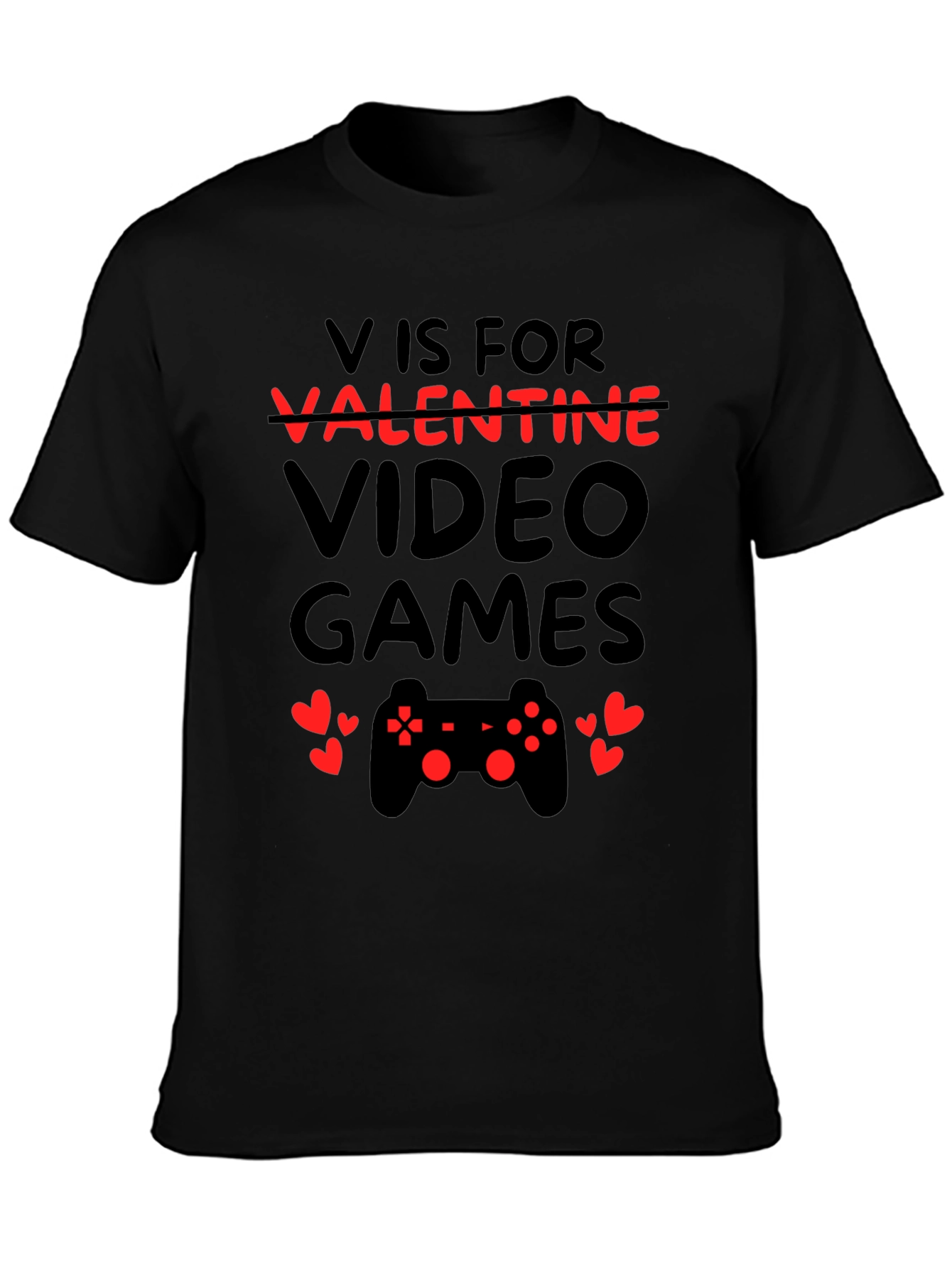 V is for Video Games Valentine T-Shirt