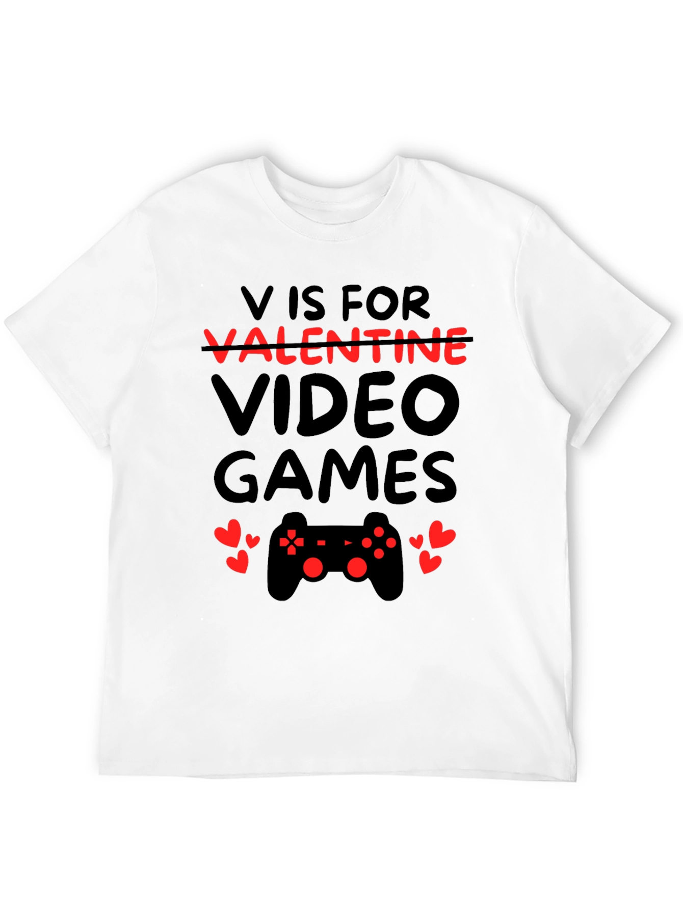 V is for Video Games Valentine T-Shirt