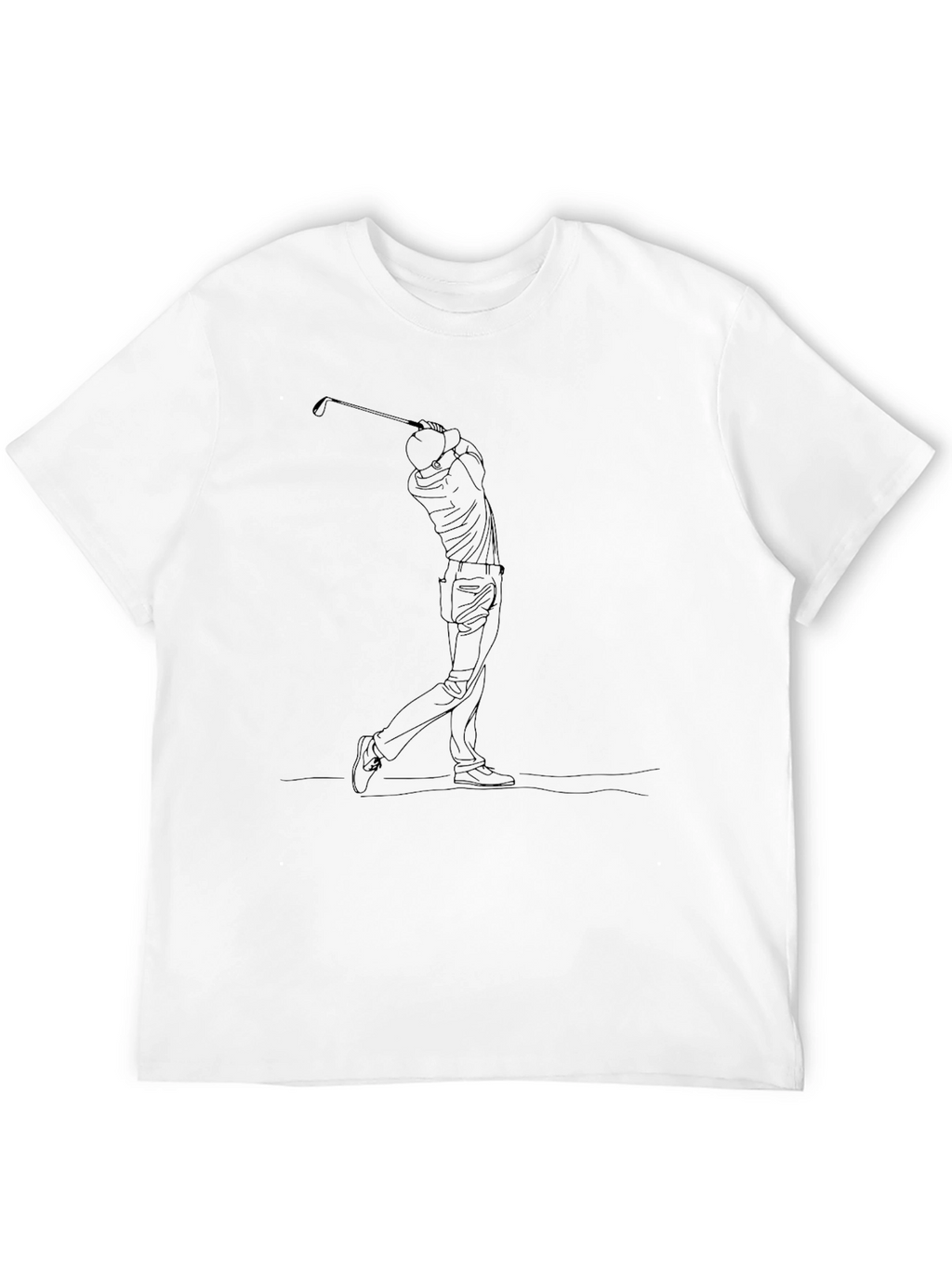 Golfing Silhouette Black T-Shirt