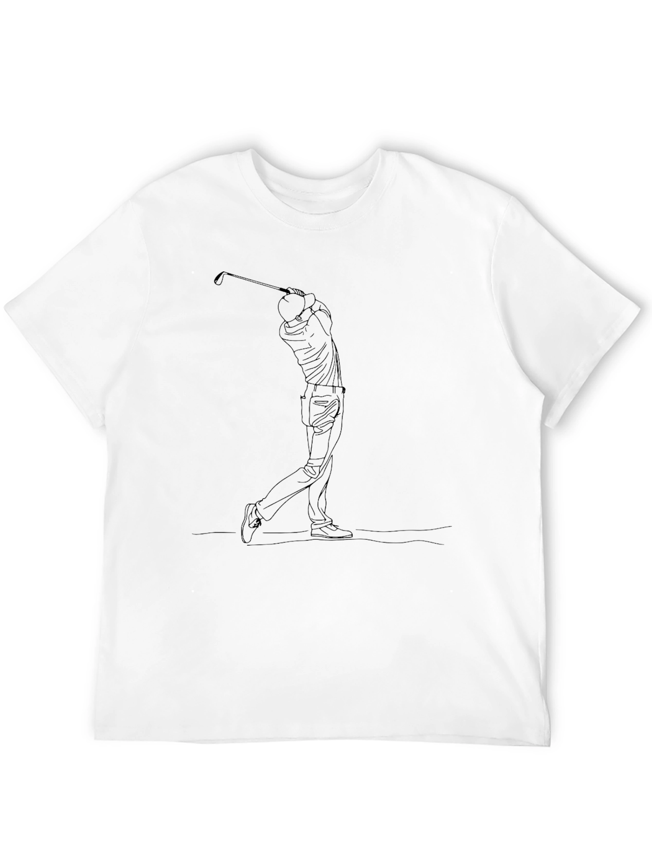 Golfing Silhouette Black T-Shirt