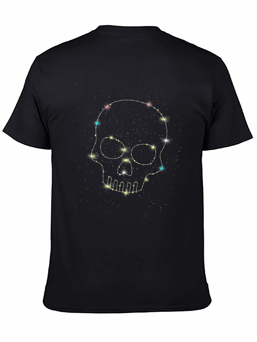 Starry Skull Graphic Tee - Mens Black T-Shirt