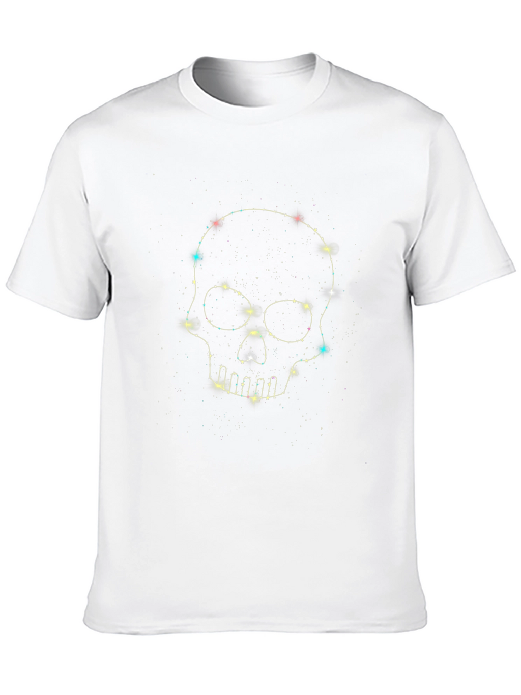 Starry Skull Graphic Tee - Mens Black T-Shirt