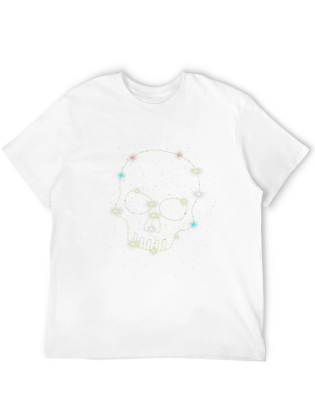 Starry Skull Graphic Tee - Mens Black T-Shirt