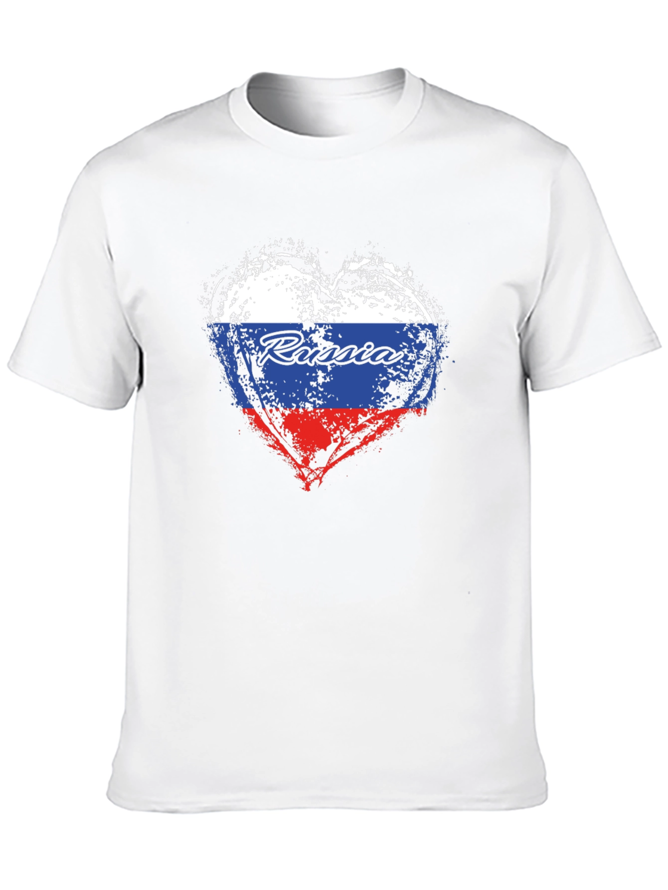 Russia Flag Heart T-Shirt - Patriotic Graphic Tee