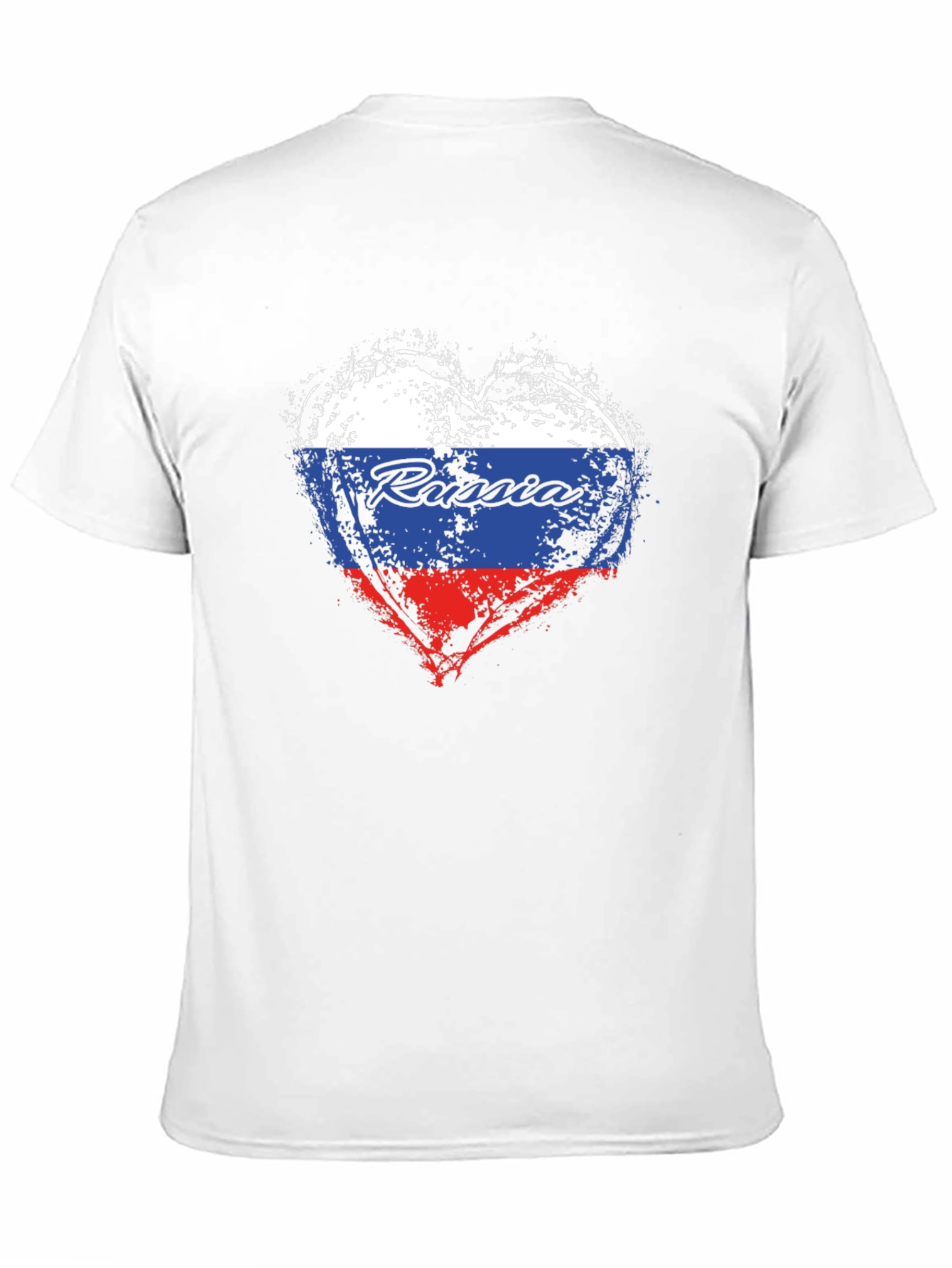 Russia Flag Heart T-Shirt - Patriotic Graphic Tee