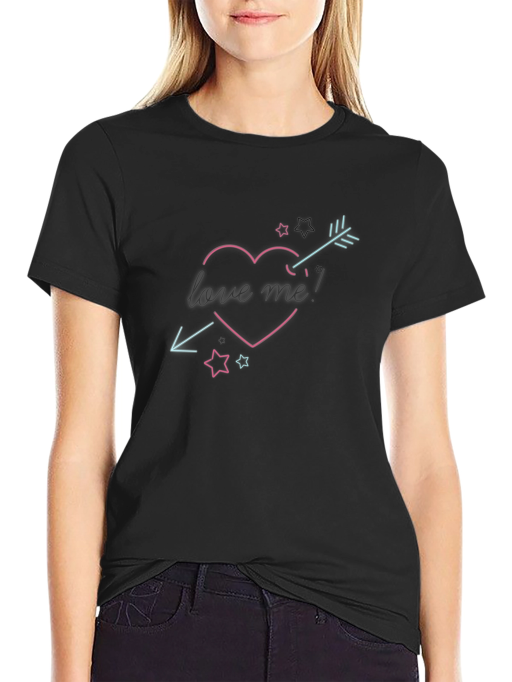 Love Me! T-Shirt Heart Arrow Graphic Tee