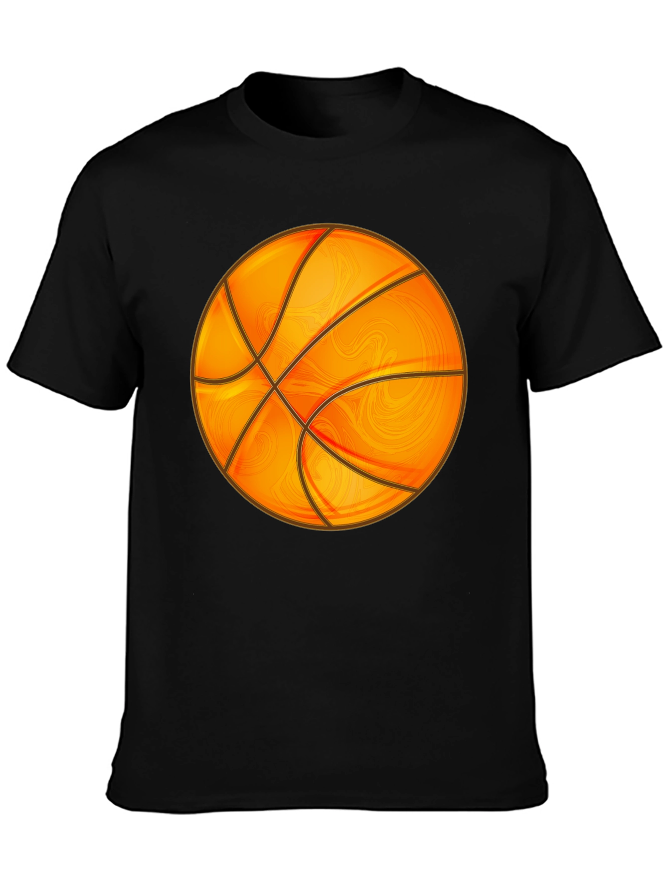 Basketball Graphic Tee - Black Cotton Blend