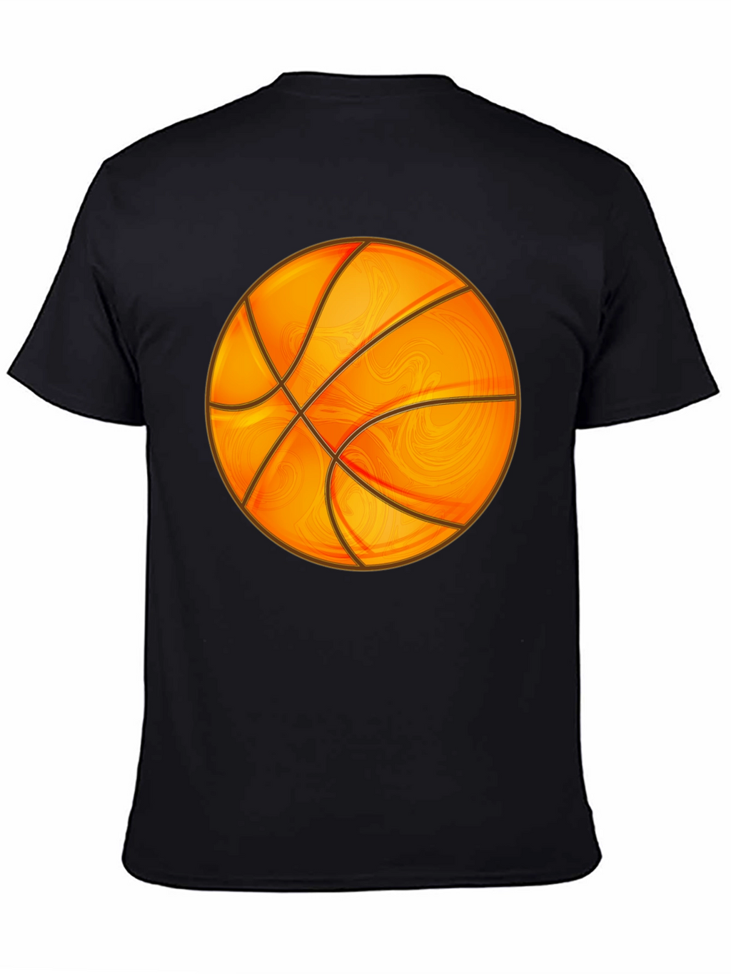 Basketball Graphic Tee - Black Cotton Blend