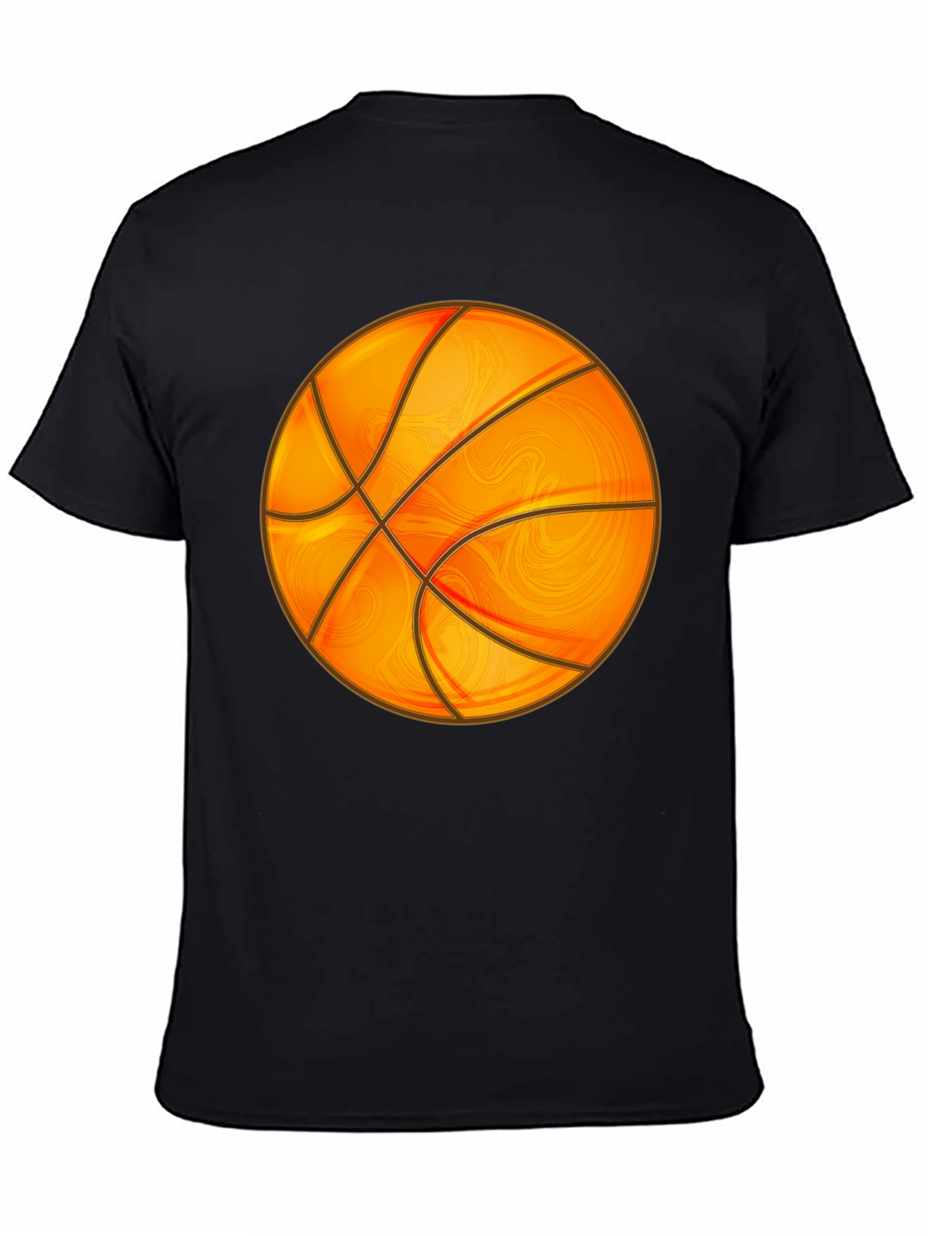 Basketball Graphic Tee - Black Cotton Blend
