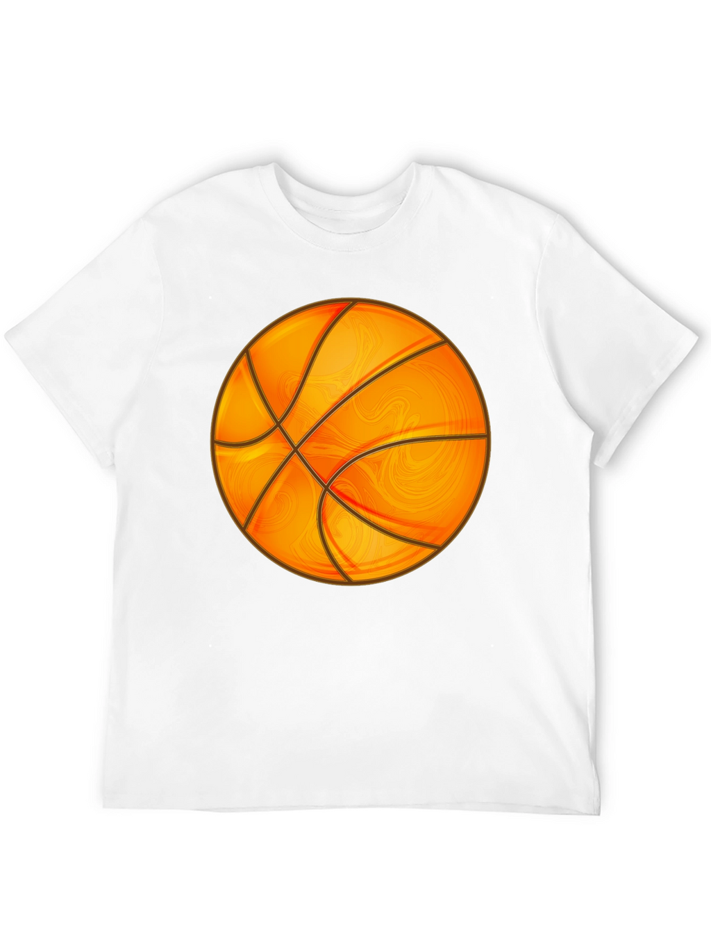 Basketball Graphic Tee - Black Cotton Blend