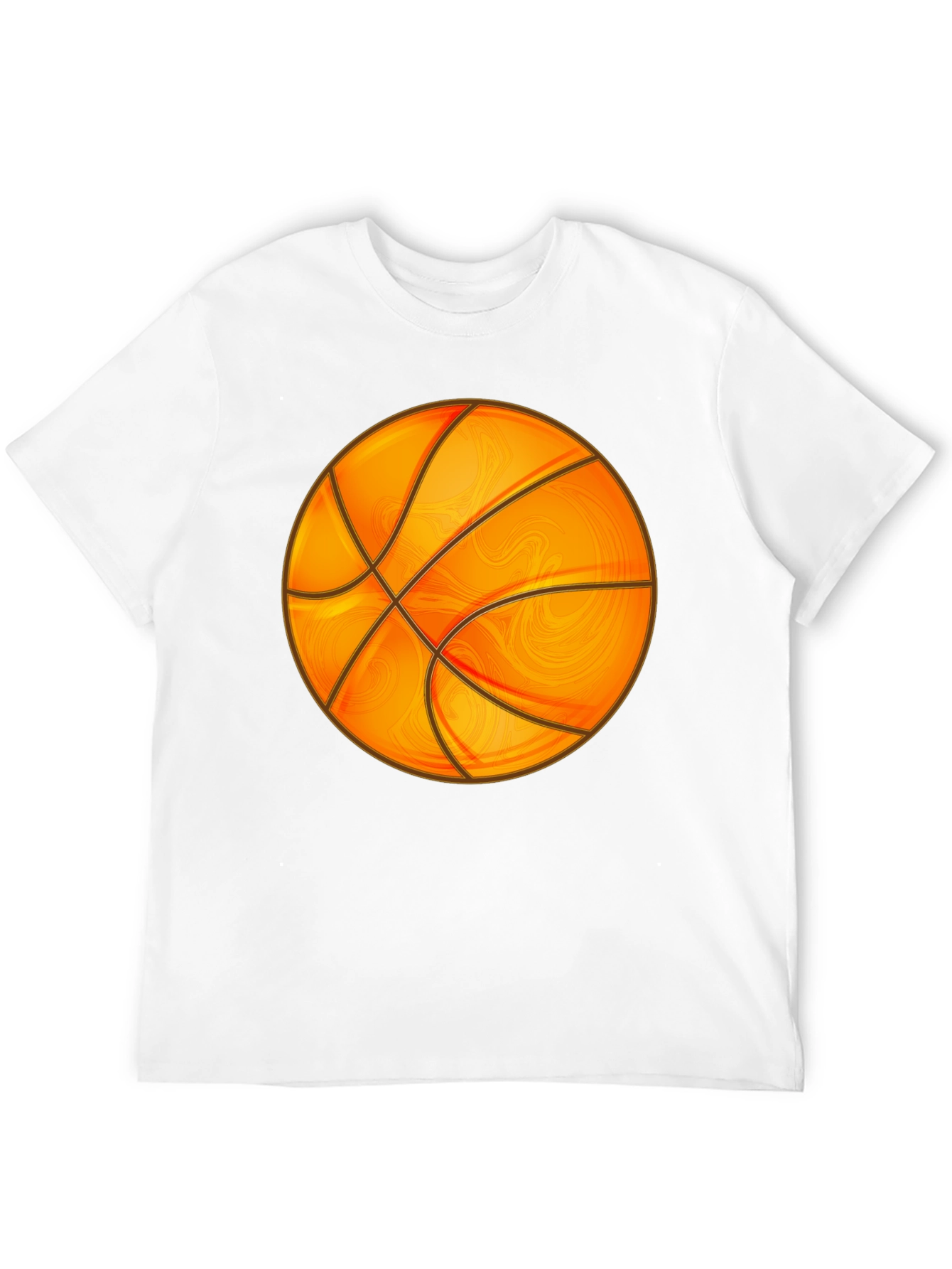 Basketball Graphic Tee - Black Cotton Blend