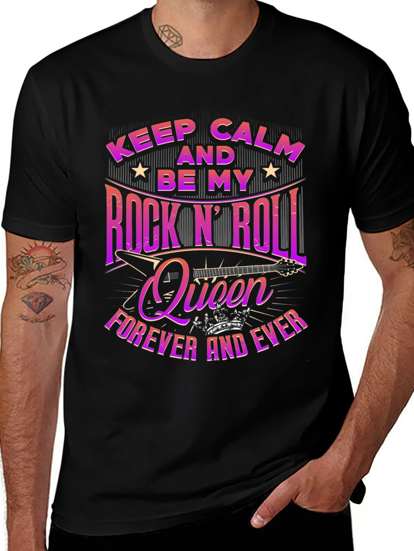 Rock n Roll Queen Graphic Tee - Music Lover T-Shirt