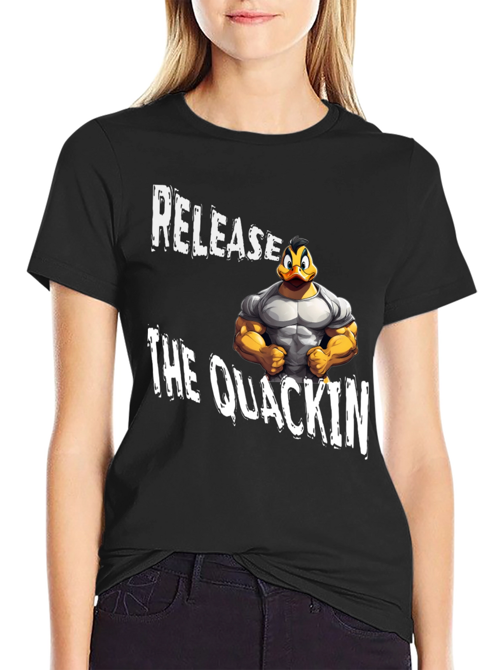 Release the Quackin Black Graphic T-Shirt