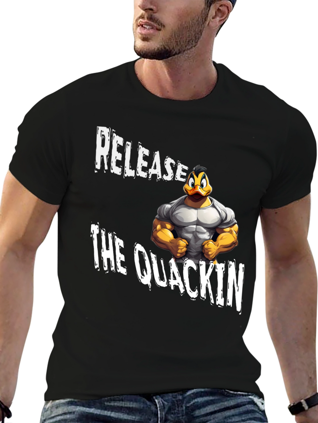 Release the Quackin Black Graphic T-Shirt