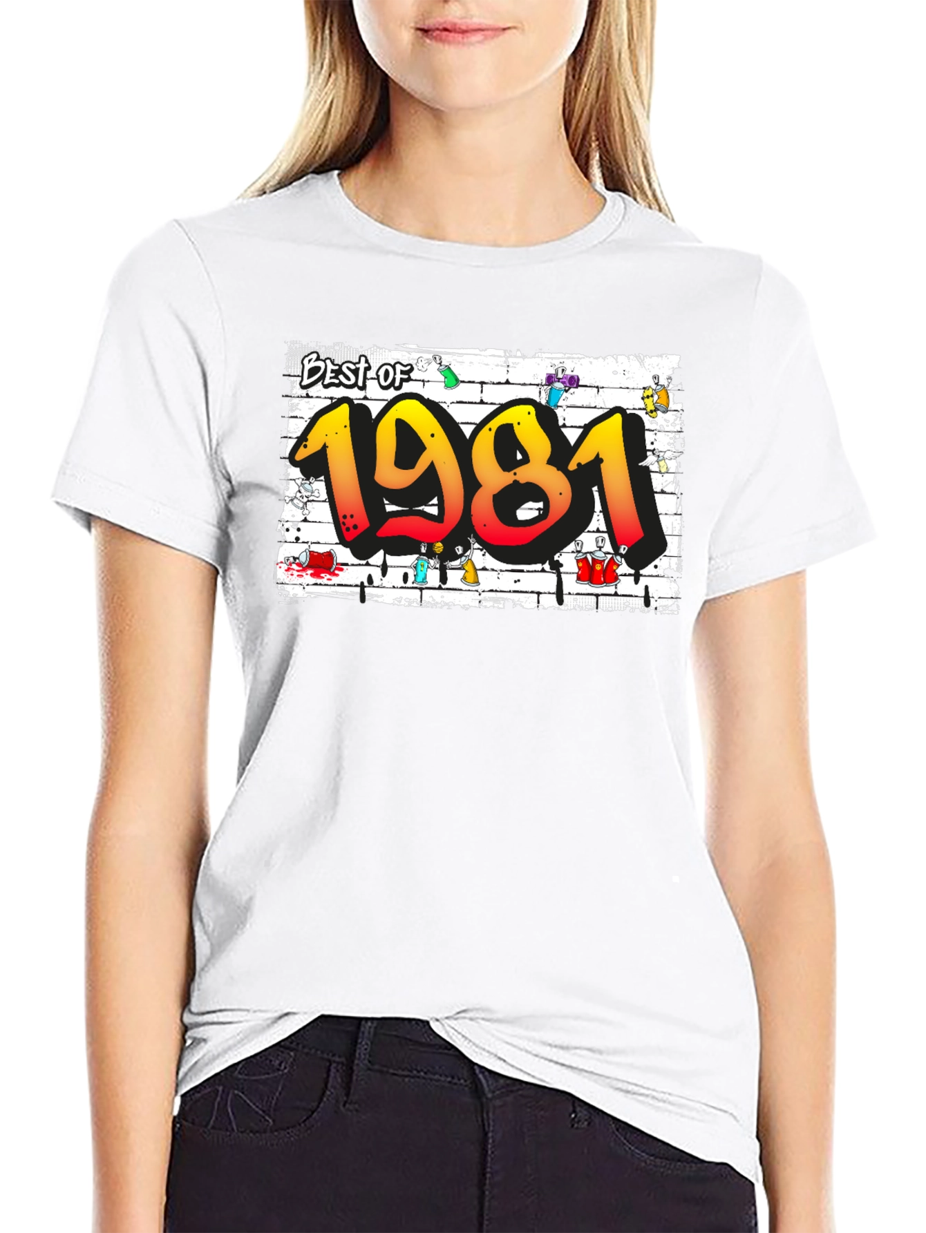 Best of 1981 Graffiti Style Graphic T-Shirt