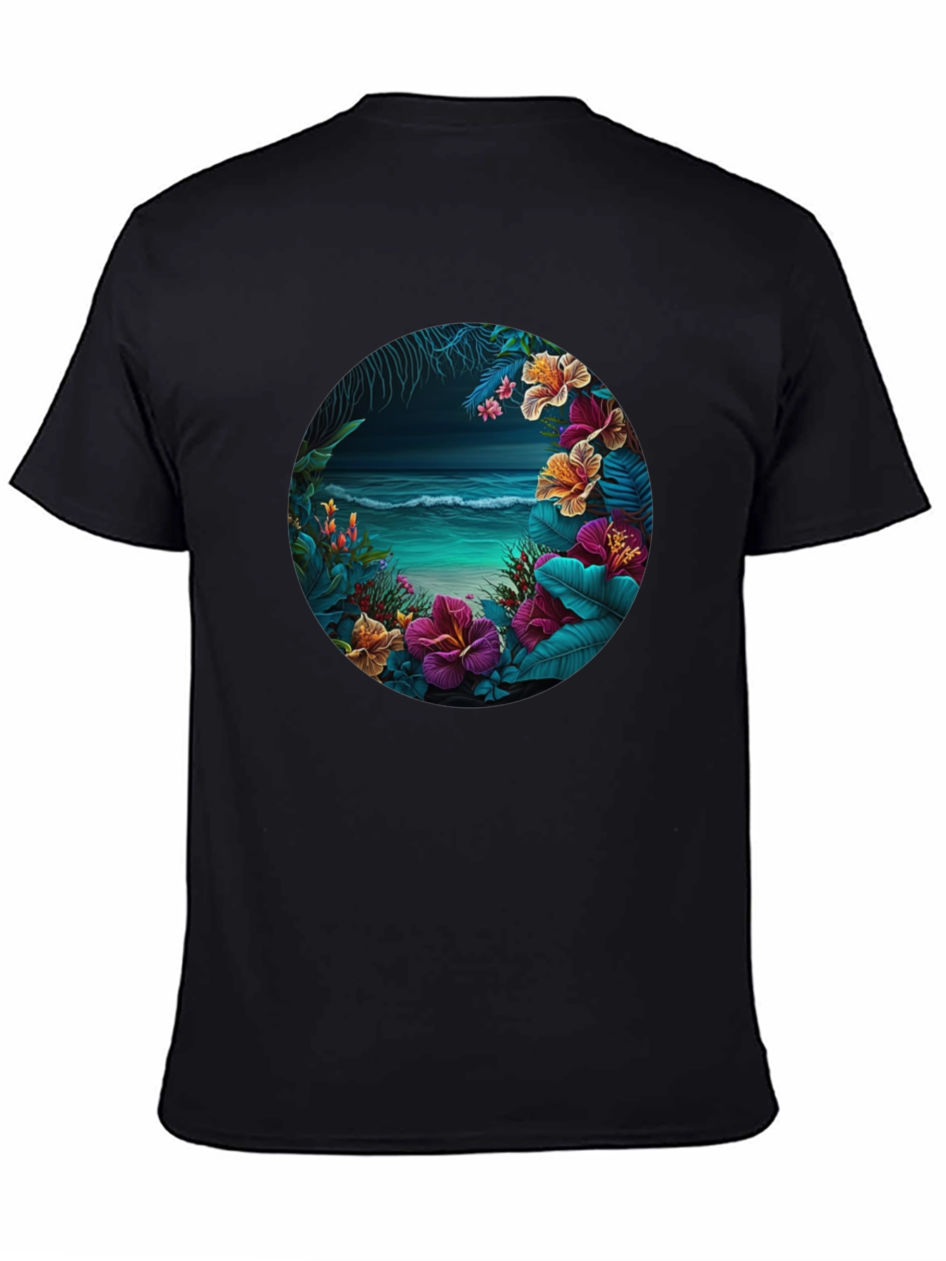 Tropical Beach Floral Graphic T-Shirt