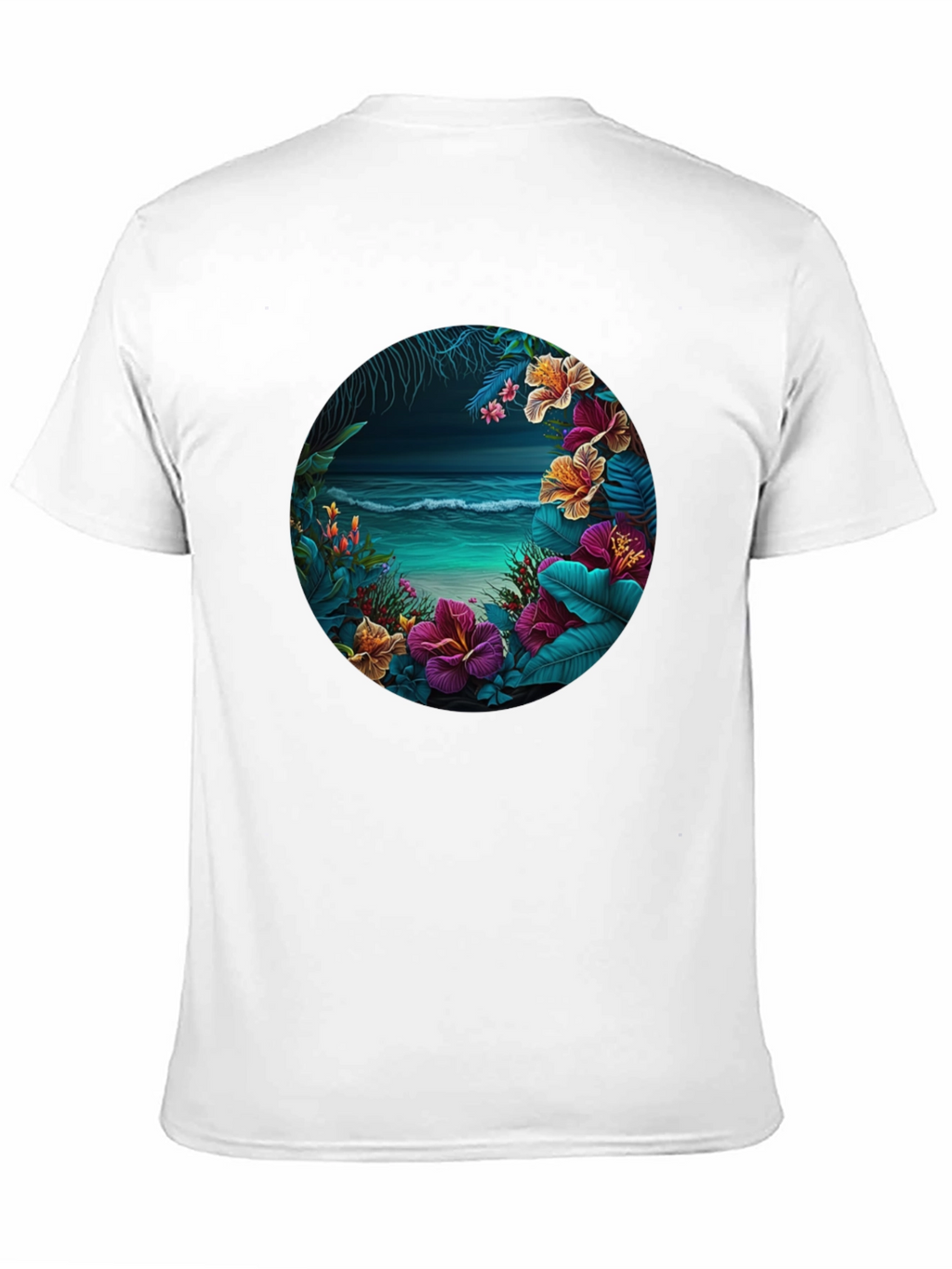 Tropical Beach Floral Graphic T-Shirt