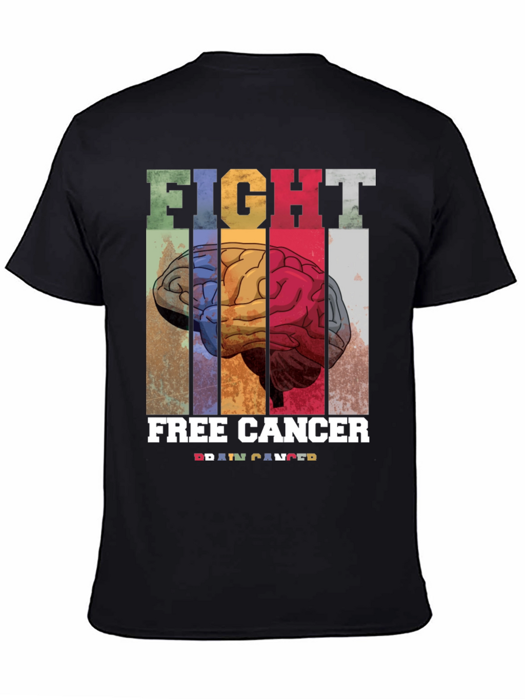 Fight Free Cancer Brain T-Shirt