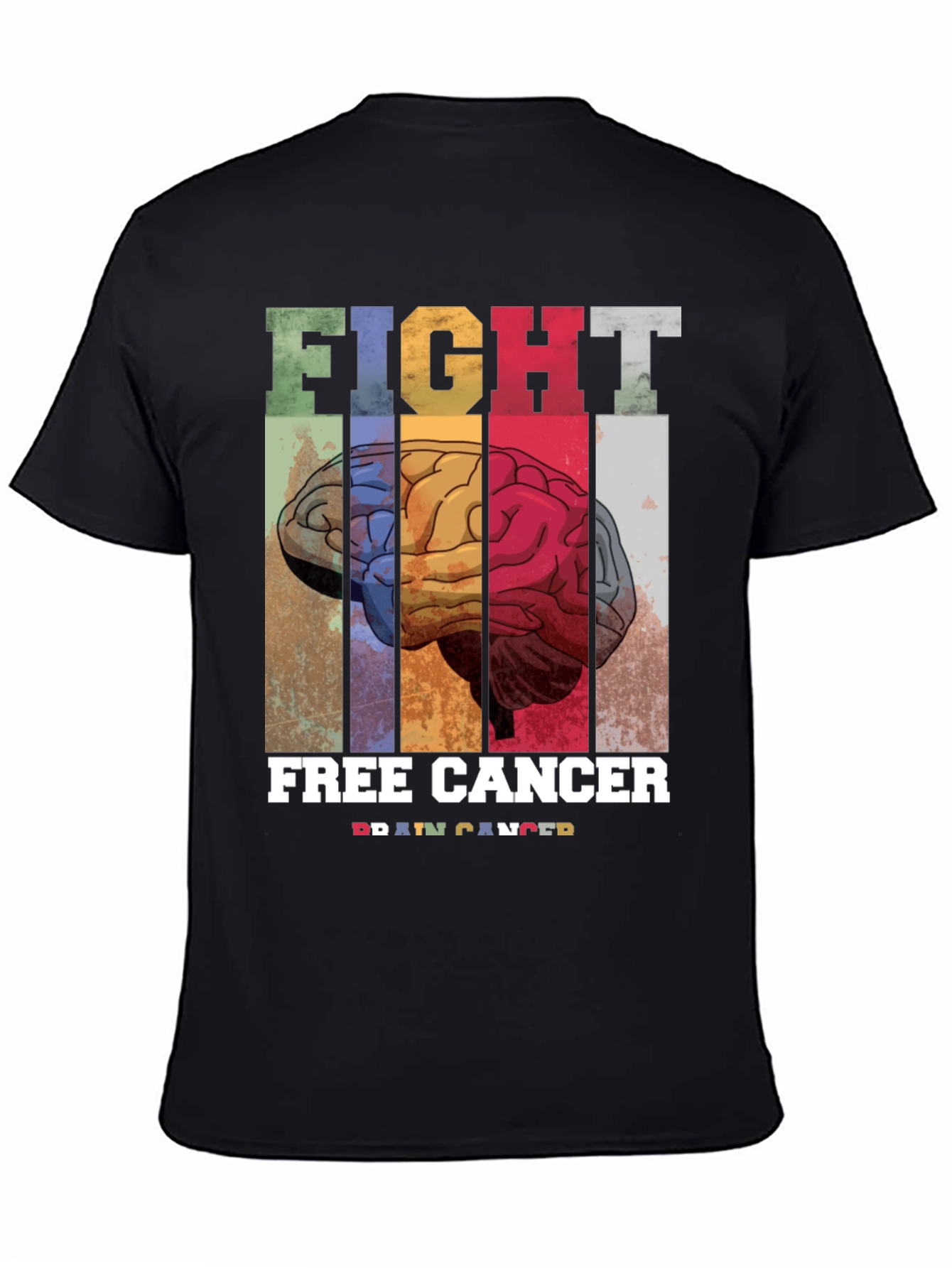 Fight Free Cancer Brain T-Shirt