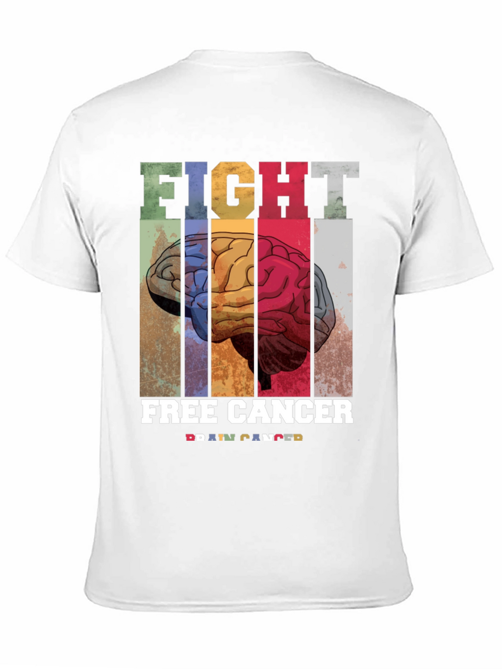 Fight Free Cancer Brain T-Shirt