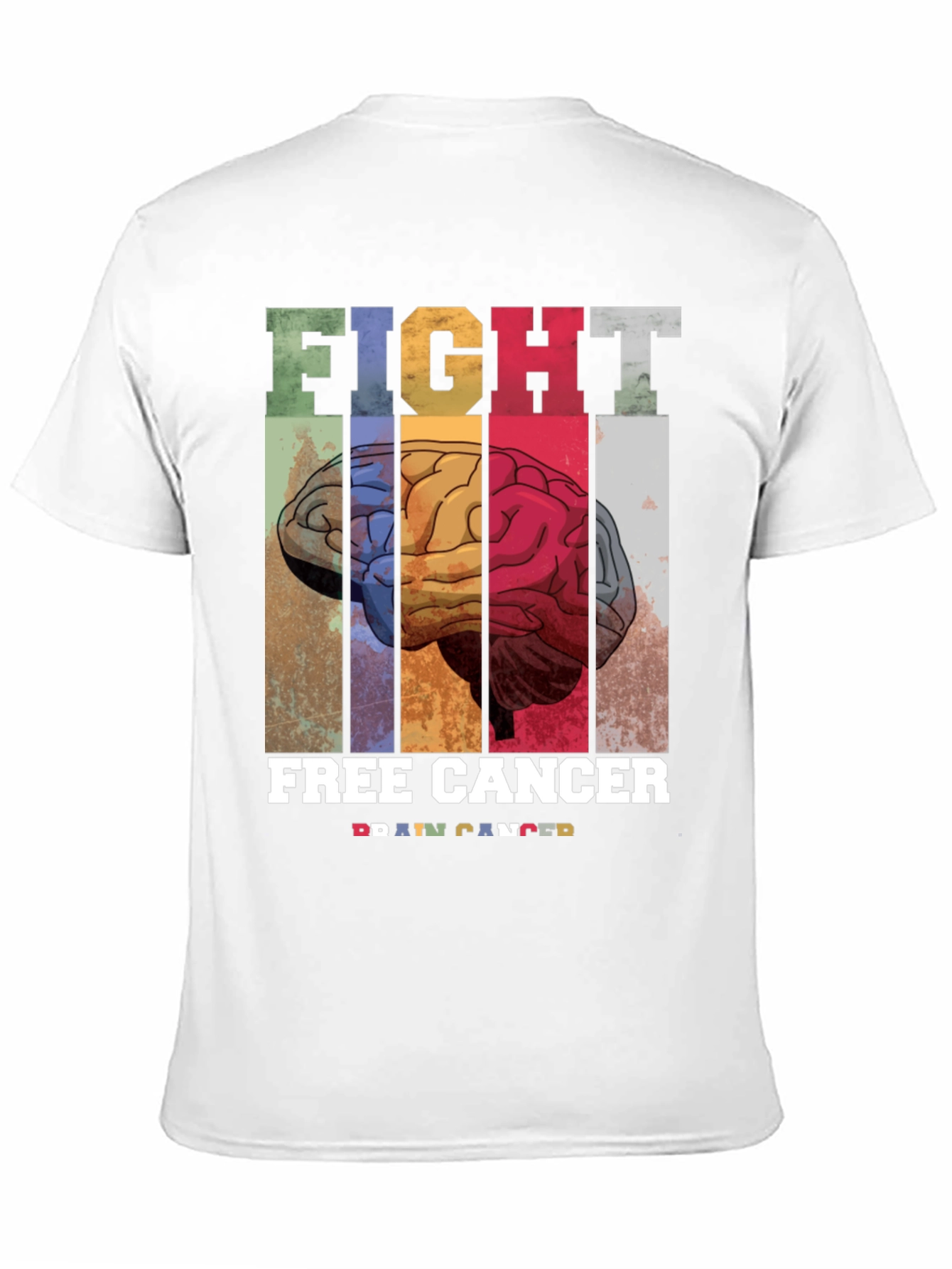Fight Free Cancer Brain T-Shirt