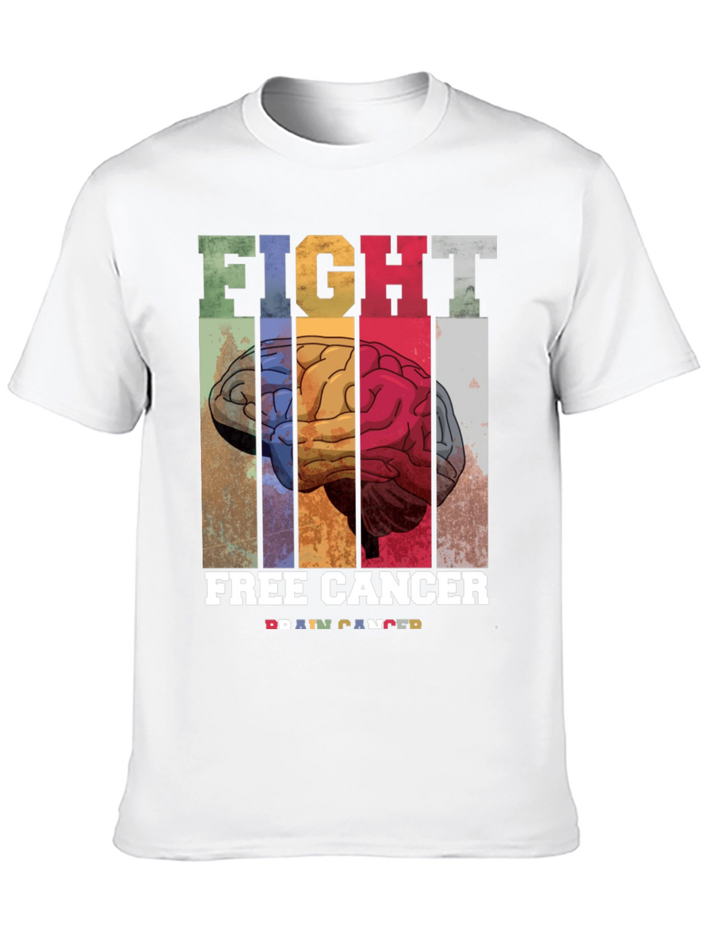 Fight Free Cancer Brain T-Shirt