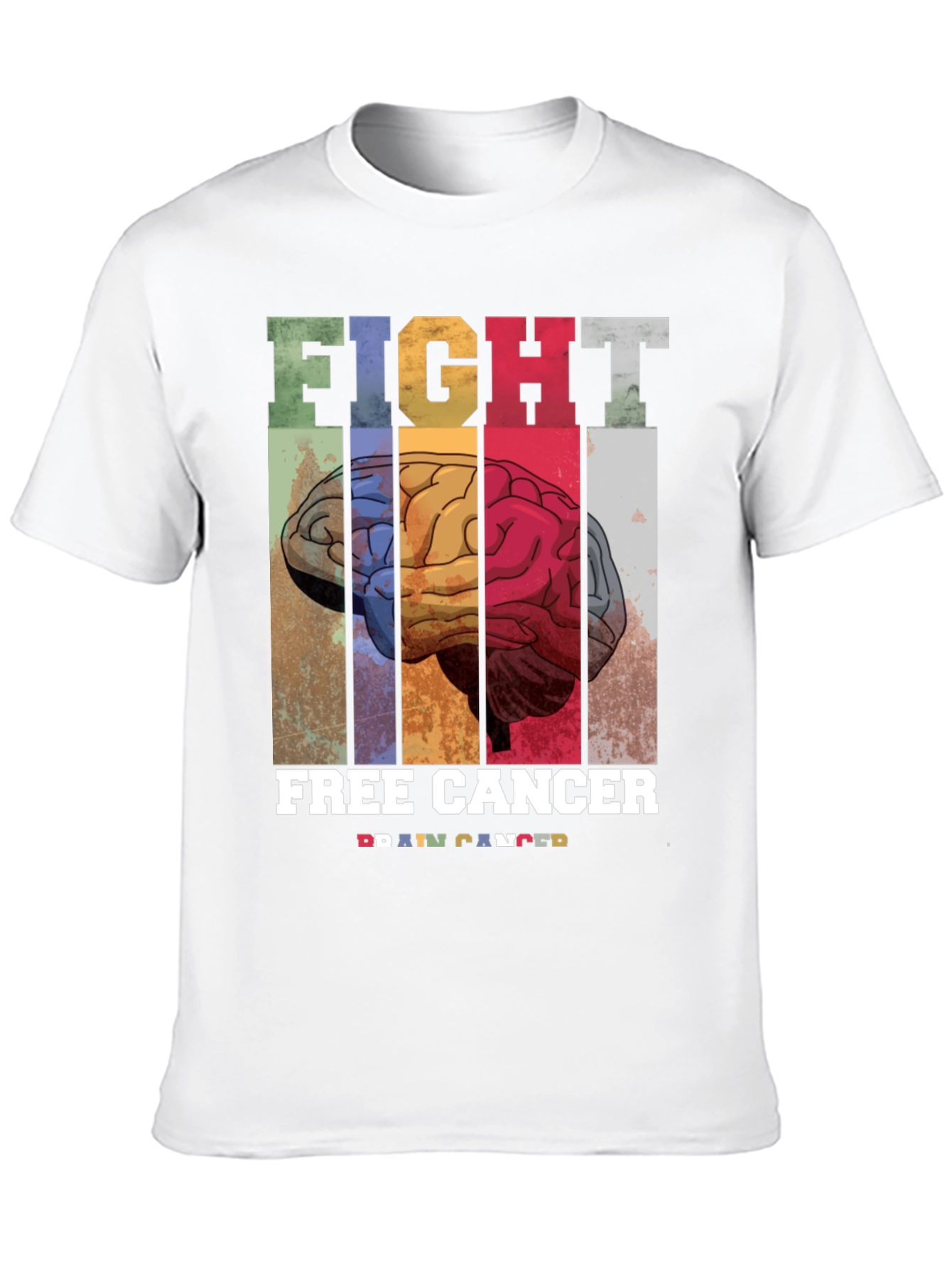 Fight Free Cancer Brain T-Shirt