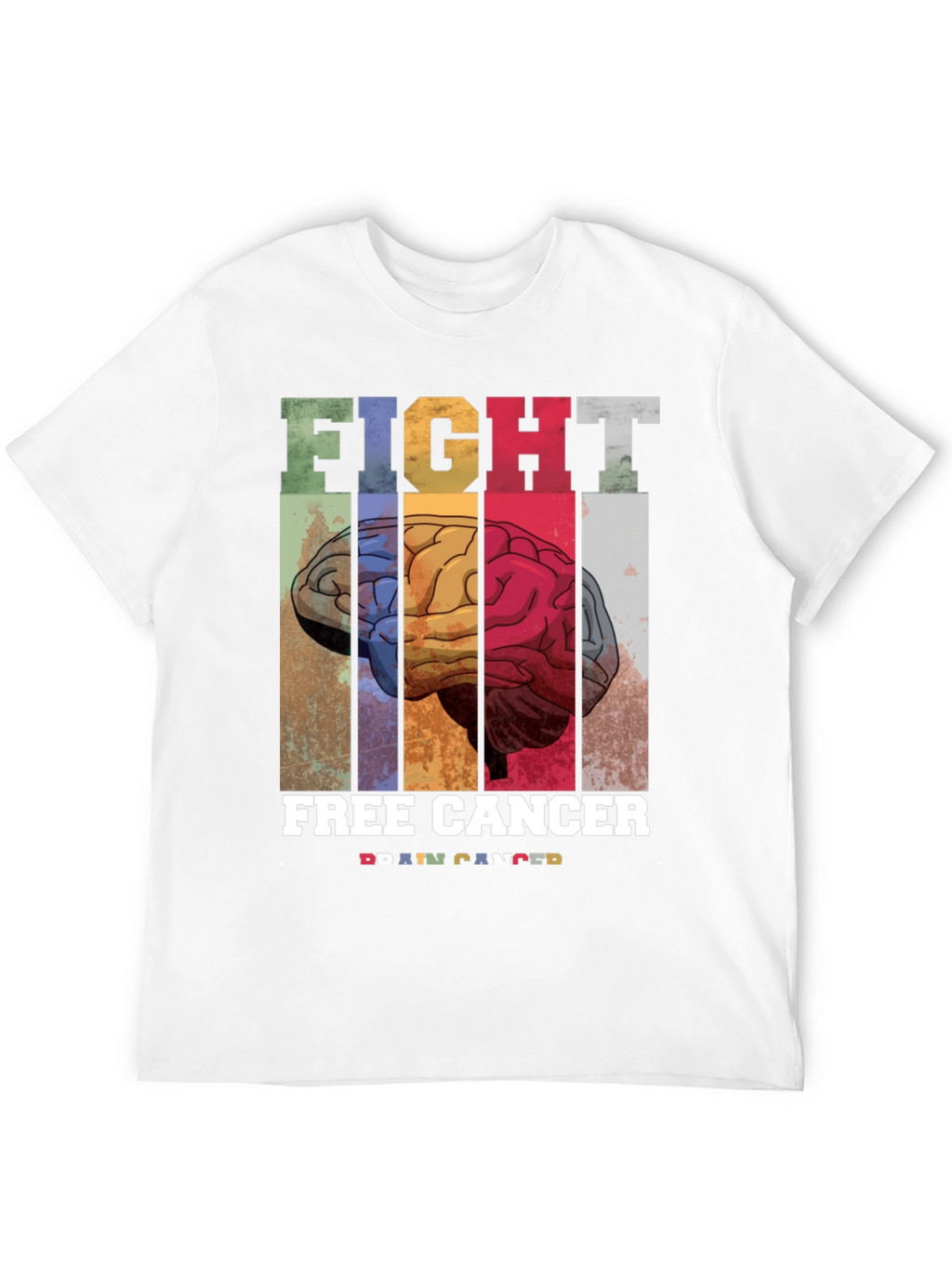 Fight Free Cancer Brain T-Shirt