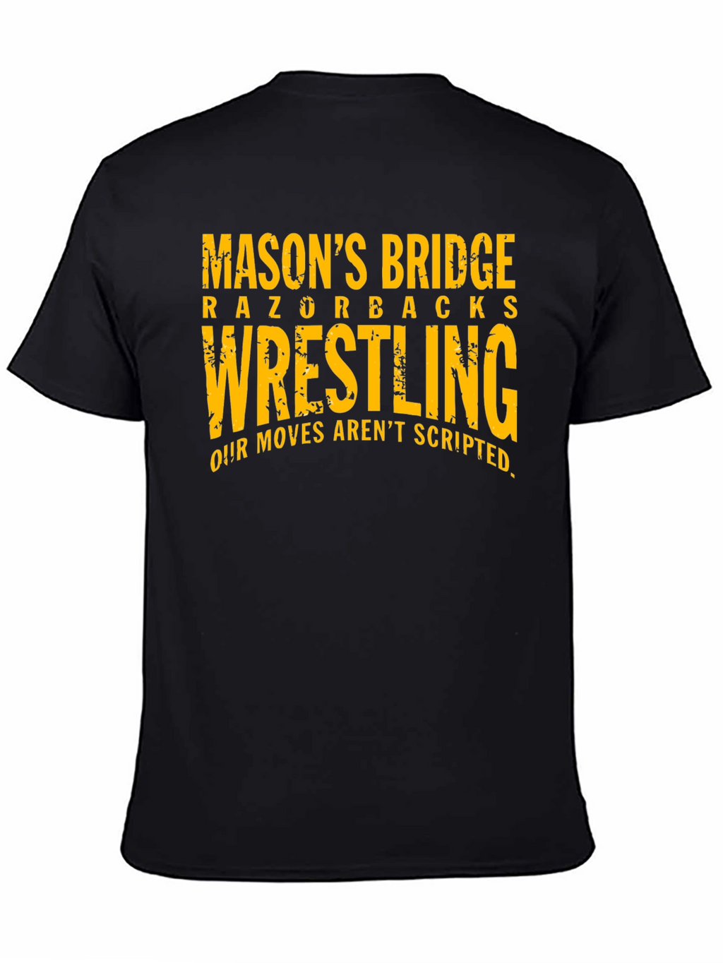 Masons Bridge Razorbacks Wrestling Black T-Shirt
