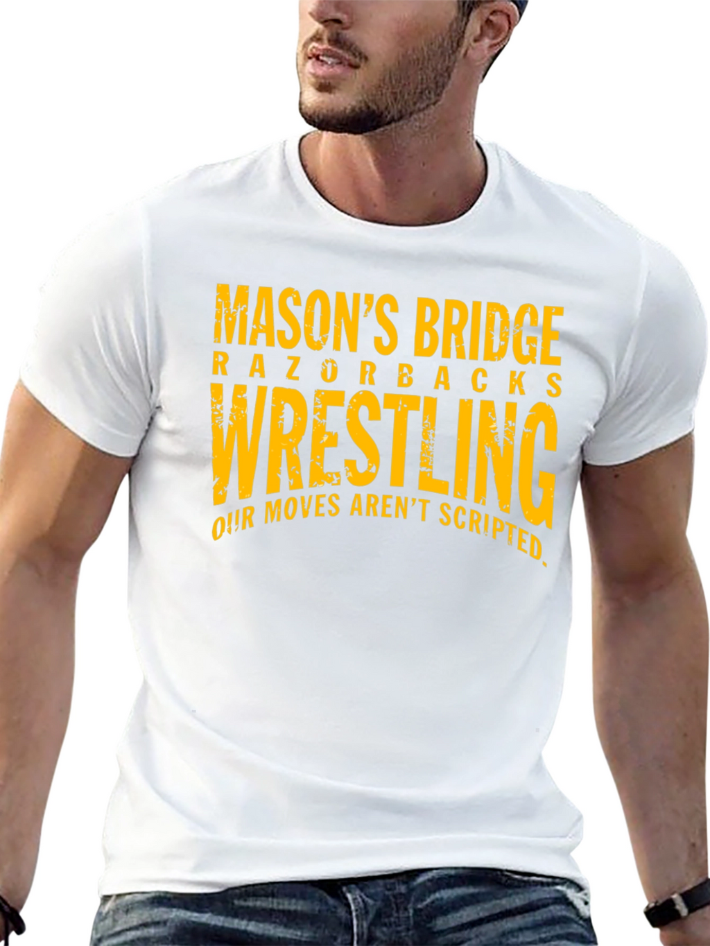Masons Bridge Razorbacks Wrestling Black T-Shirt