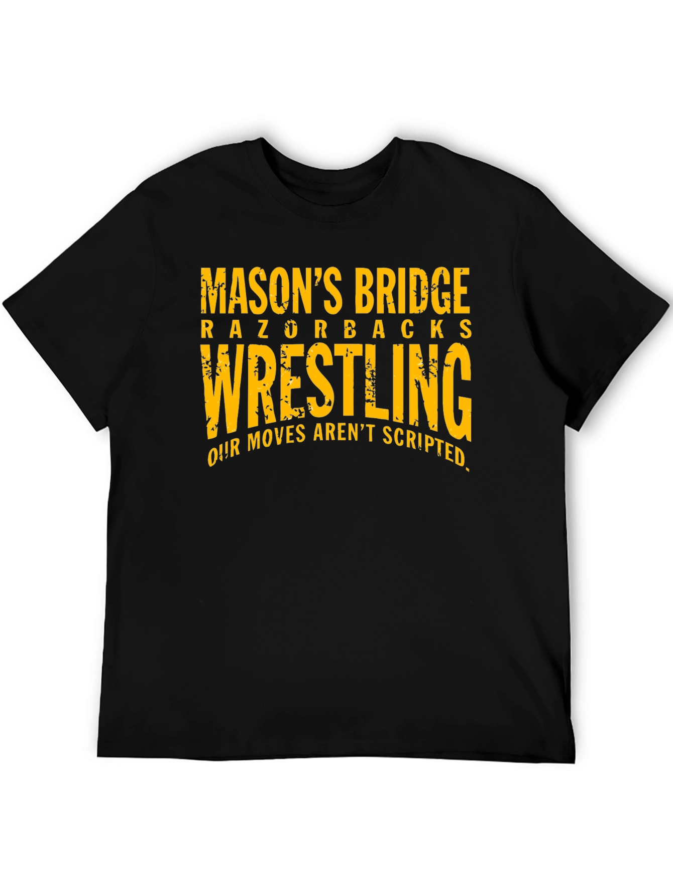 Masons Bridge Razorbacks Wrestling Black T-Shirt