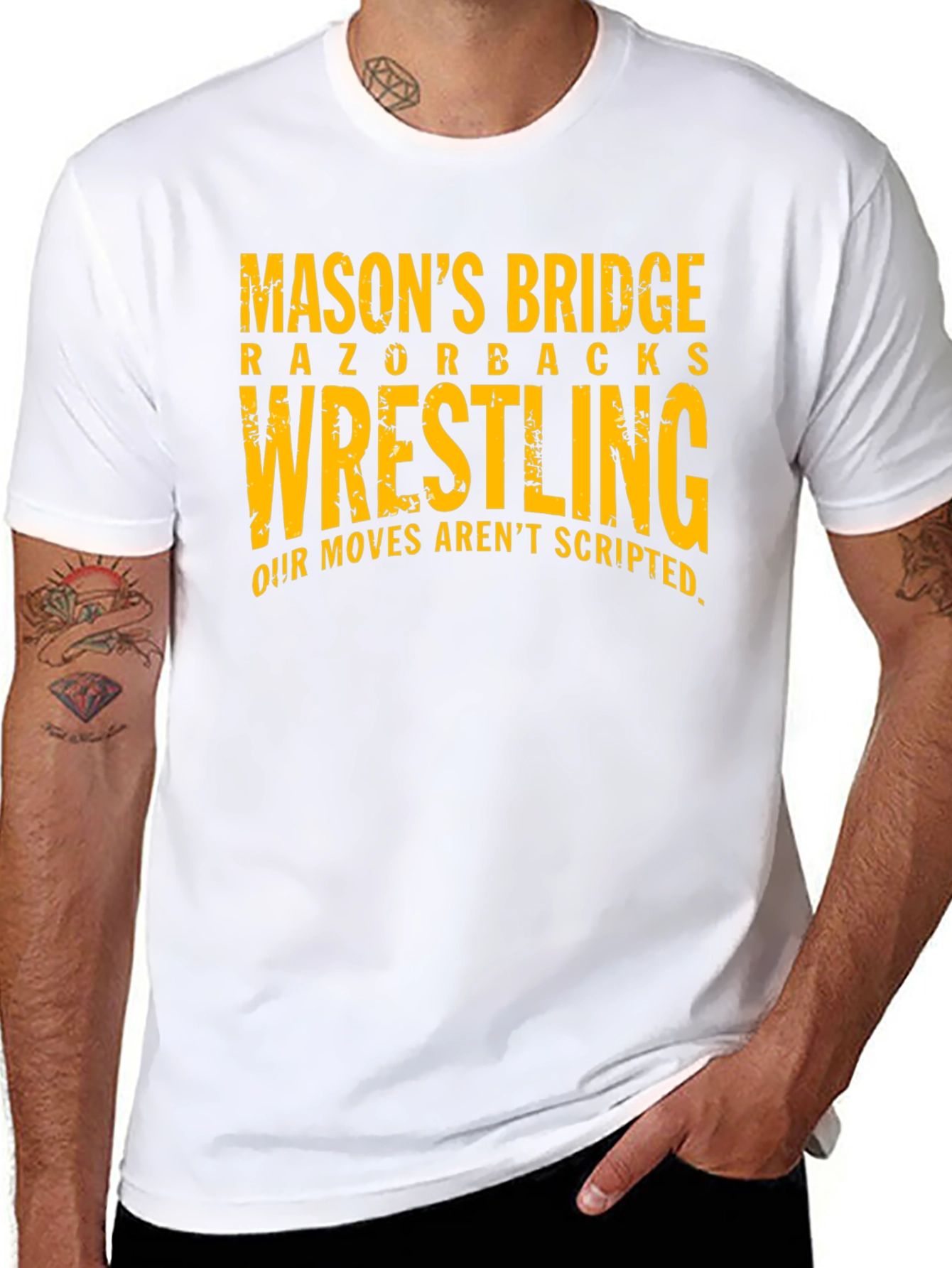 Masons Bridge Razorbacks Wrestling Black T-Shirt