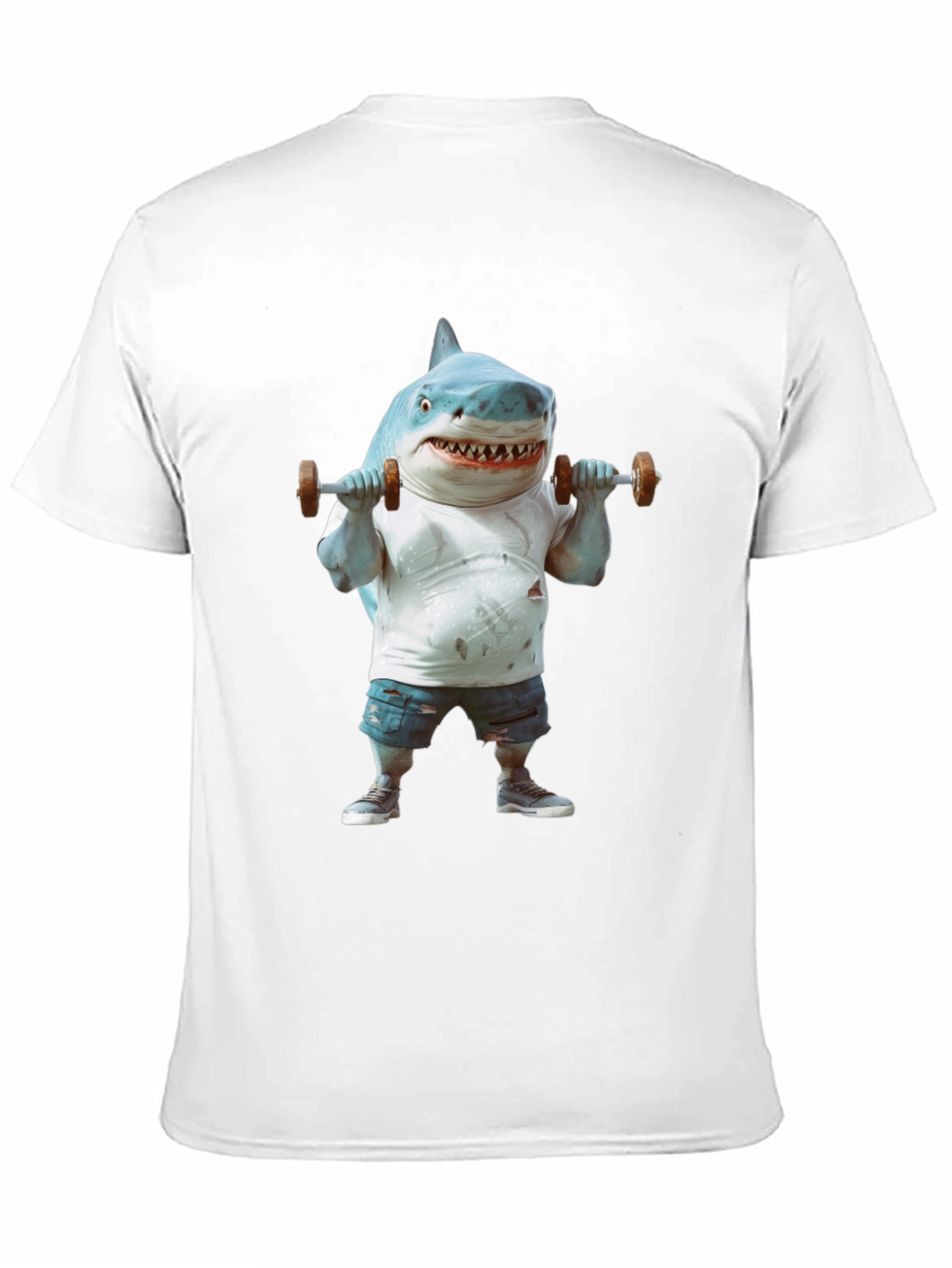 Shark Gym T-Shirt: Funny Weightlifting Graphic Tee