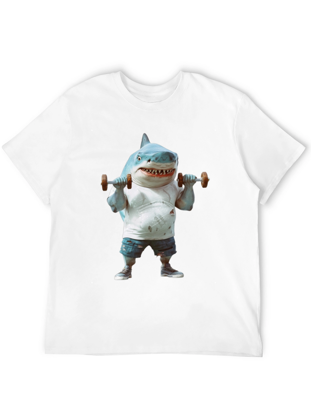 Shark Gym T-Shirt: Funny Weightlifting Graphic Tee