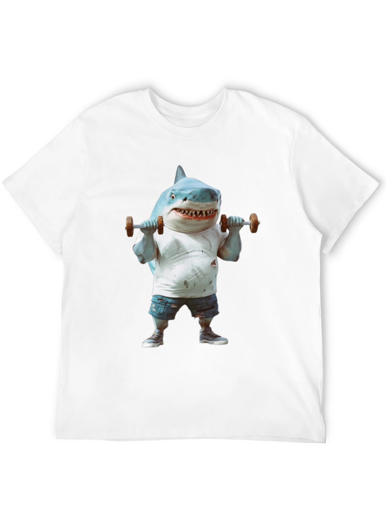 Shark Gym T-Shirt: Funny Weightlifting Graphic Tee
