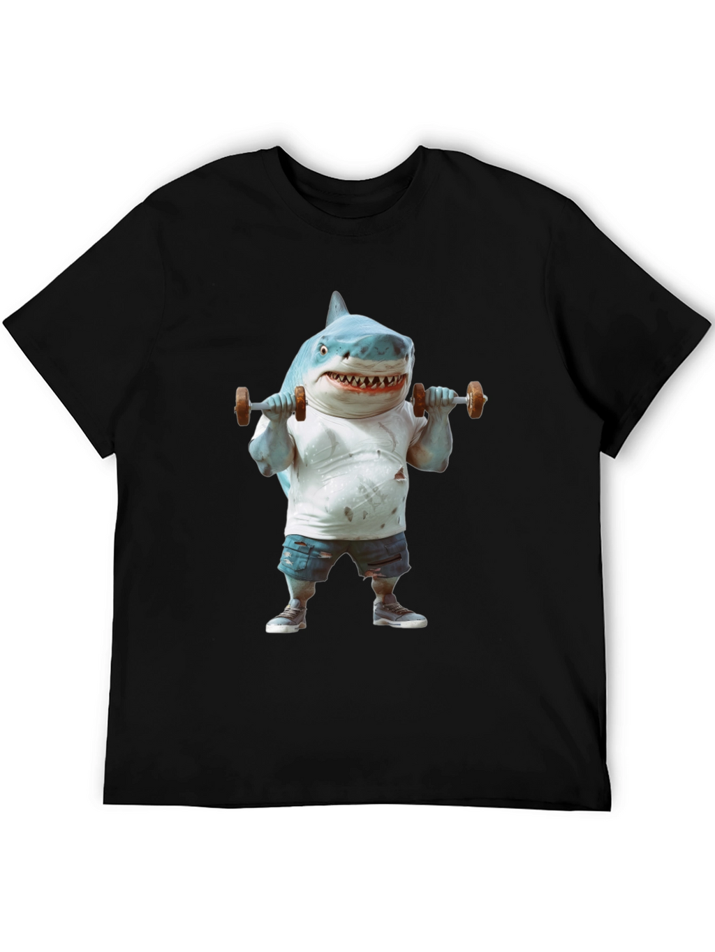 Shark Gym T-Shirt: Funny Weightlifting Graphic Tee