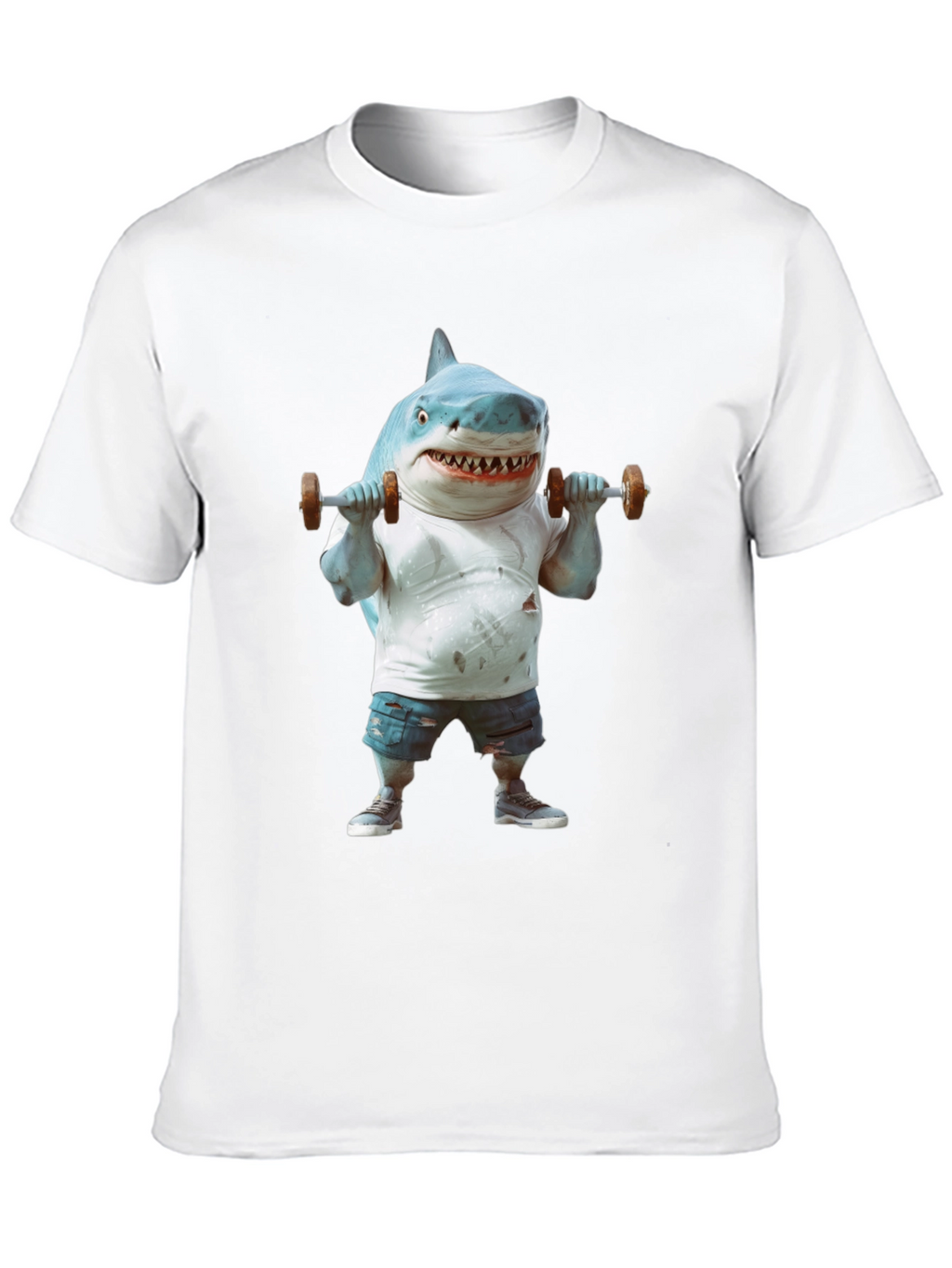 Shark Gym T-Shirt: Funny Weightlifting Graphic Tee