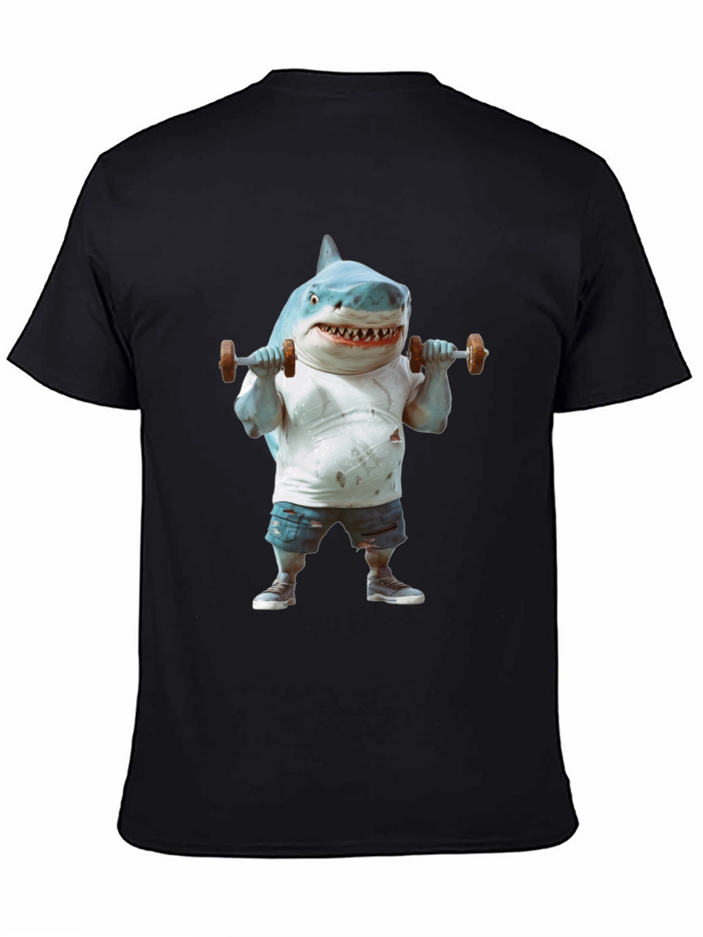 Shark Gym T-Shirt: Funny Weightlifting Graphic Tee
