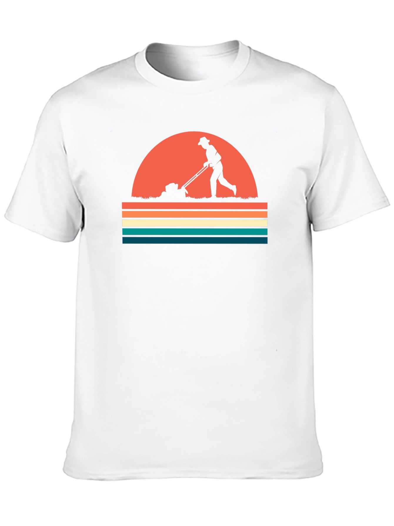 Retro Lawn Mowing T-Shirt - Black