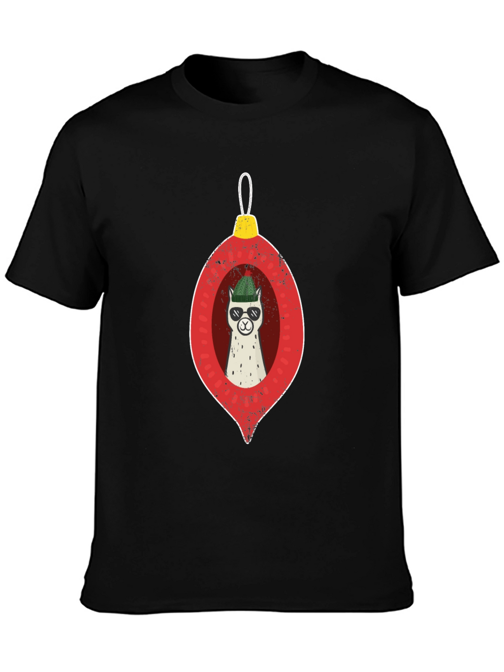 Llama Ornament Graphic Tee - Holiday Cheer!