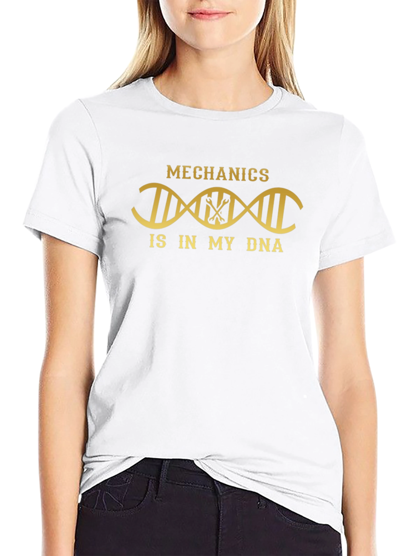 Mechanics Is In My DNA Black T-Shirt