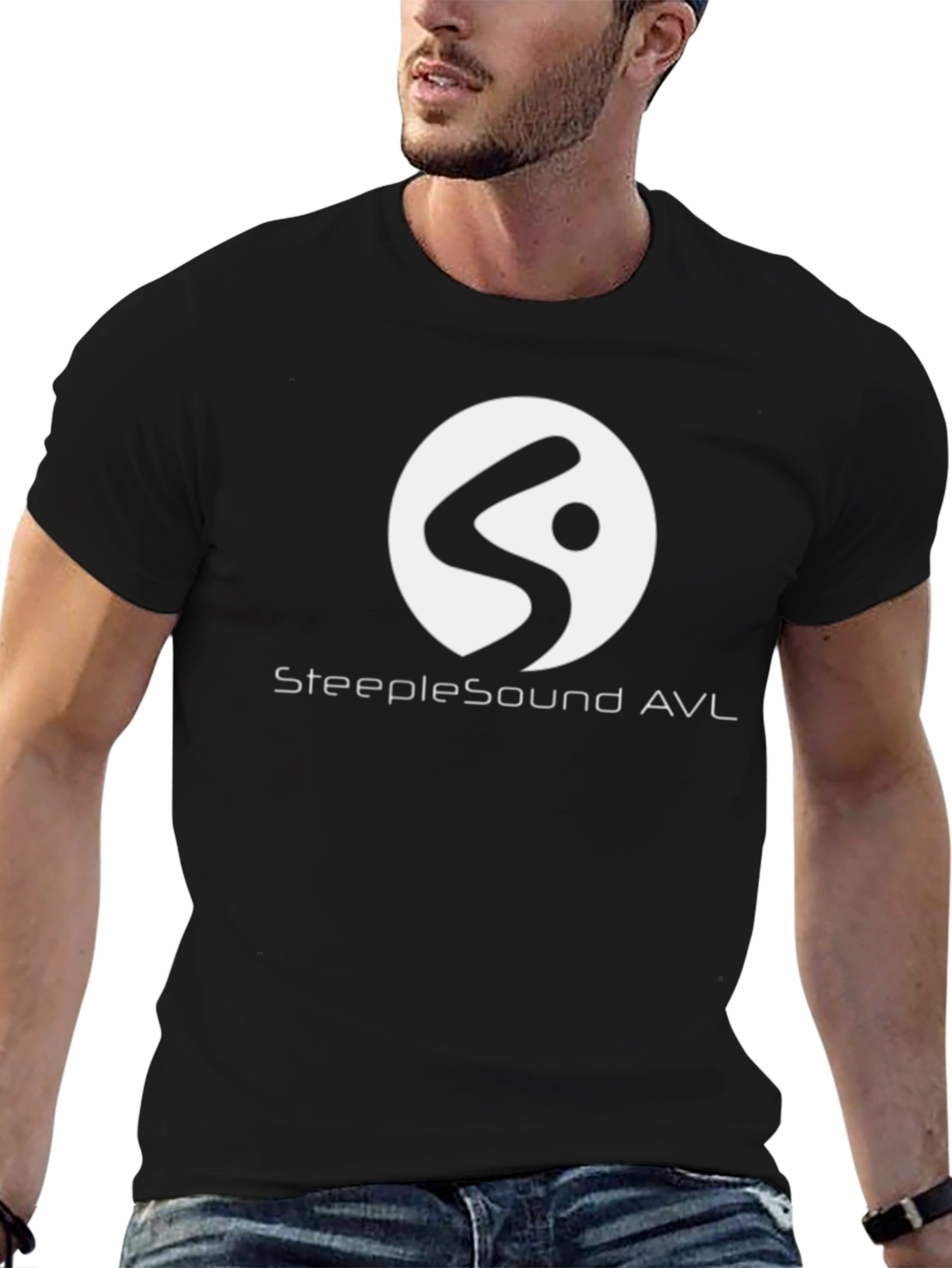 SteepleSound AVL Black T-Shirt with Logo