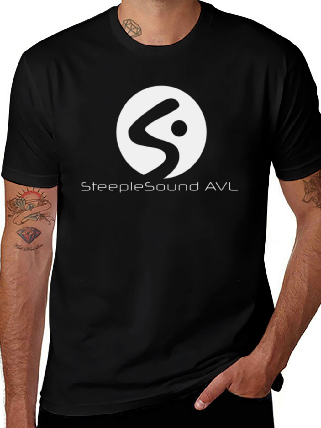 SteepleSound AVL Black T-Shirt with Logo