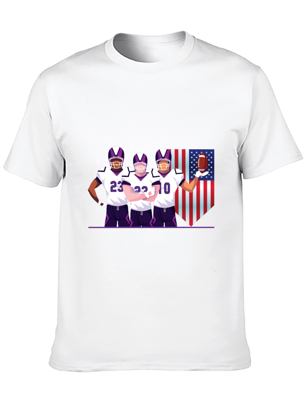 Football Team Graphic Black T-Shirt