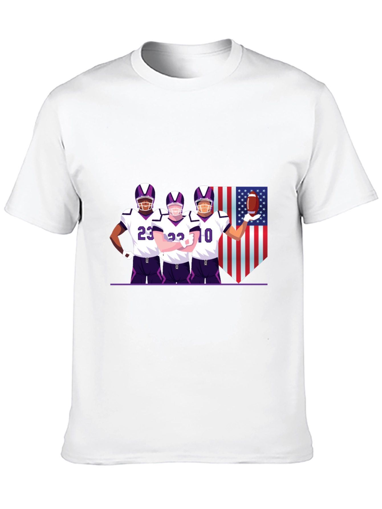 Football Team Graphic Black T-Shirt