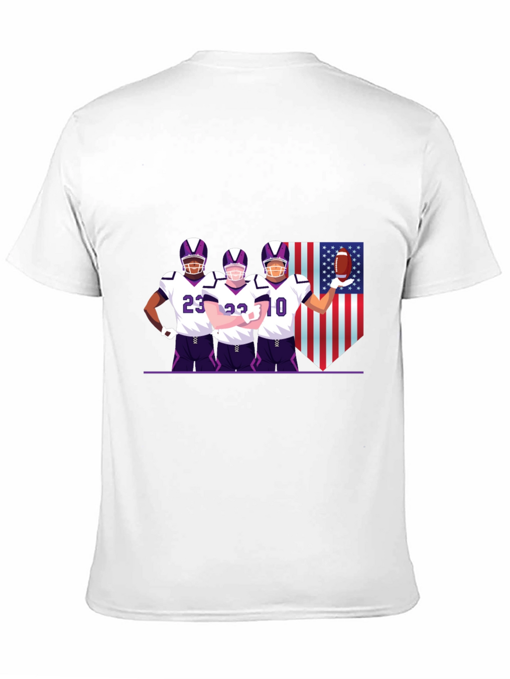 Football Team Graphic Black T-Shirt