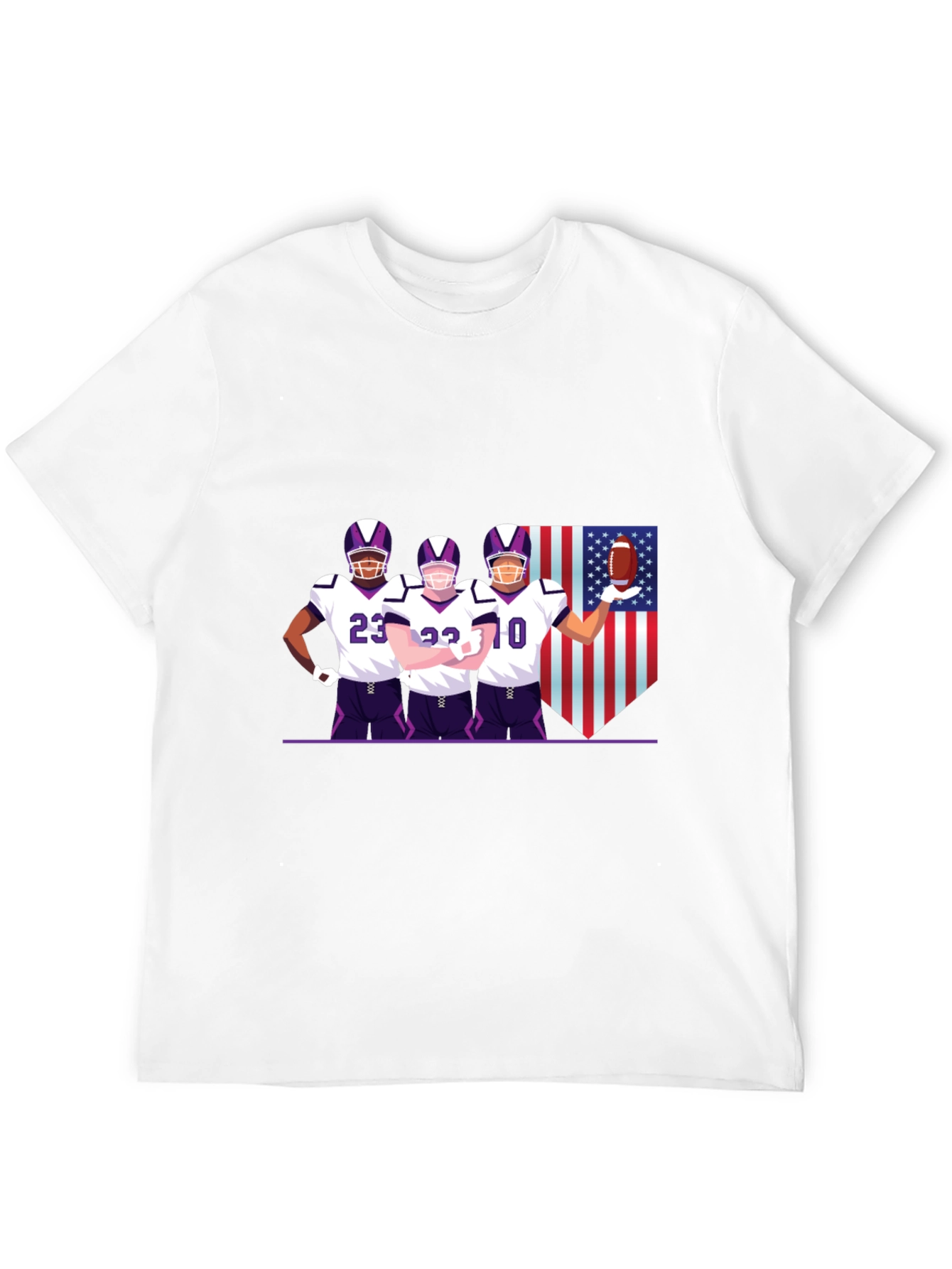 Football Team Graphic Black T-Shirt