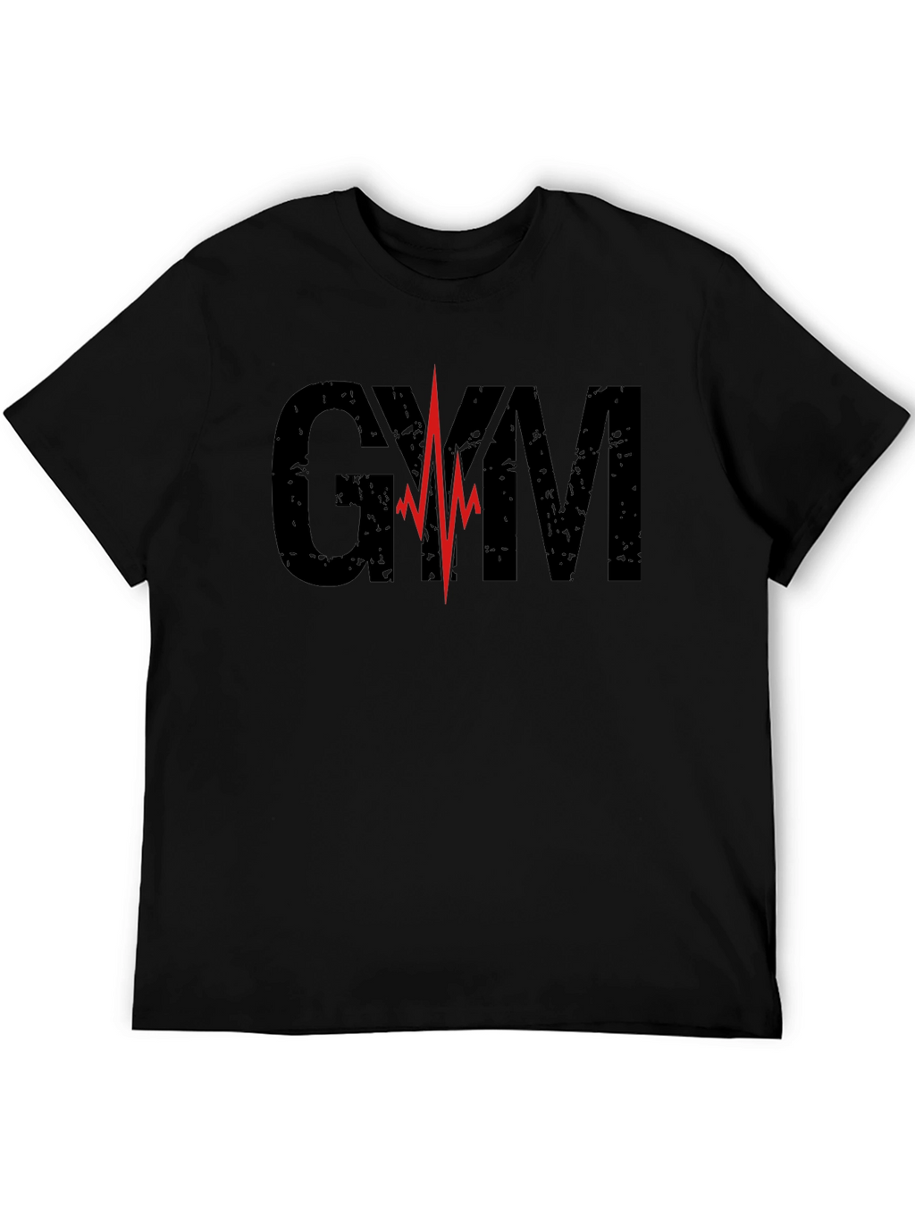 GYM Heartbeat Graphic T-Shirt - Black Fitness Tee