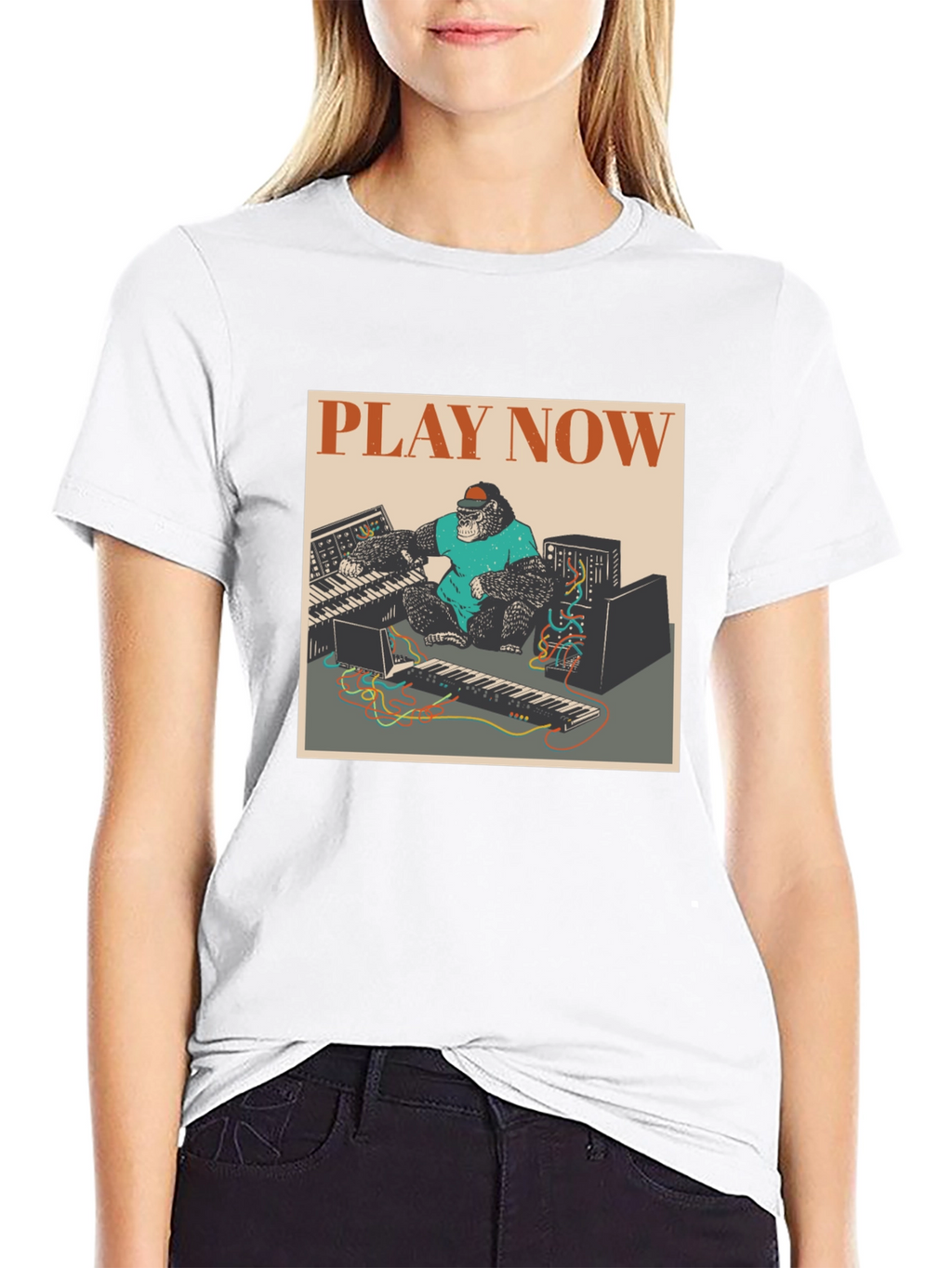 Play Now Gorilla Graphic Tee - Black